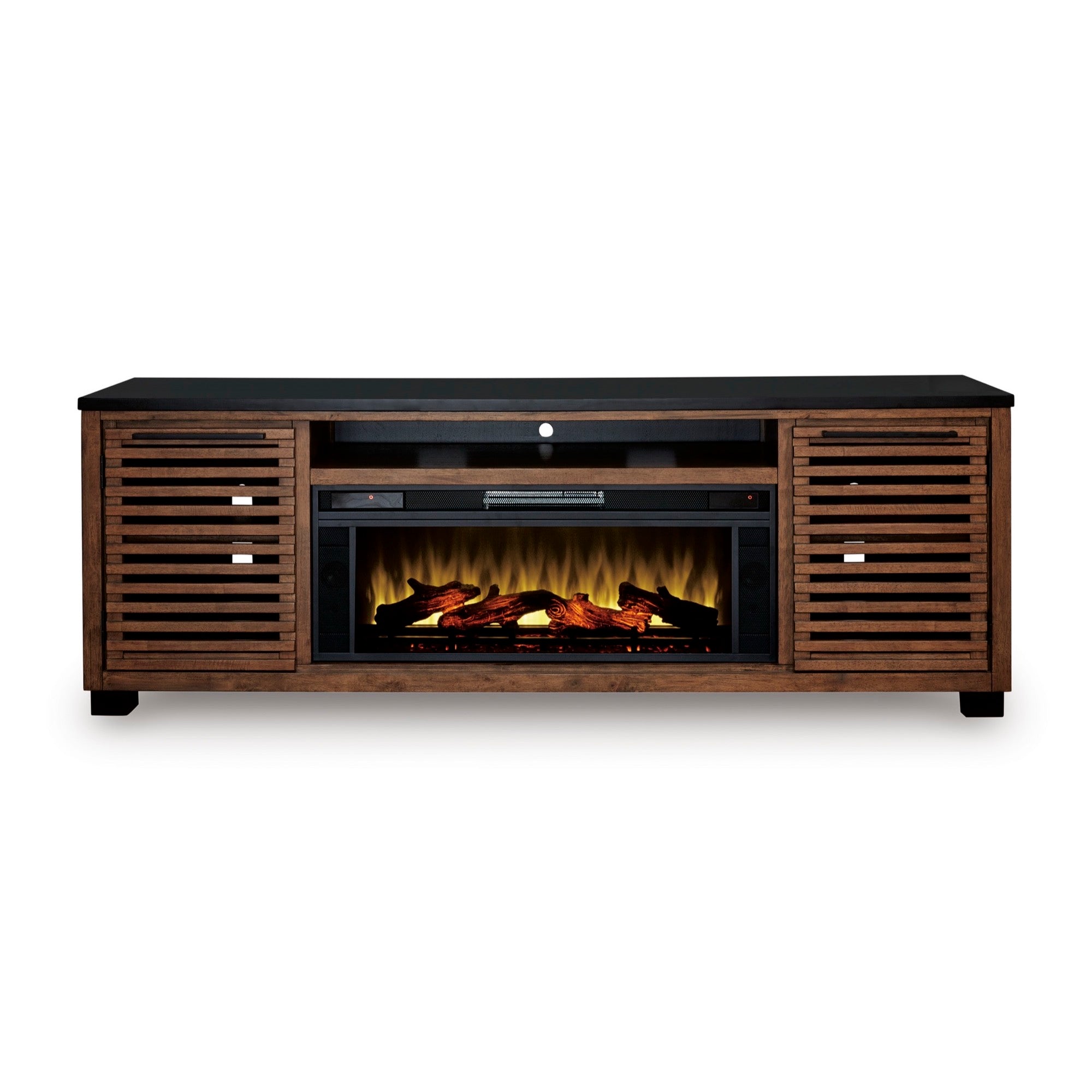 84" TV Stand with Electric Fireplace - Adams Furniture