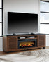 84" TV Stand with Electric Fireplace