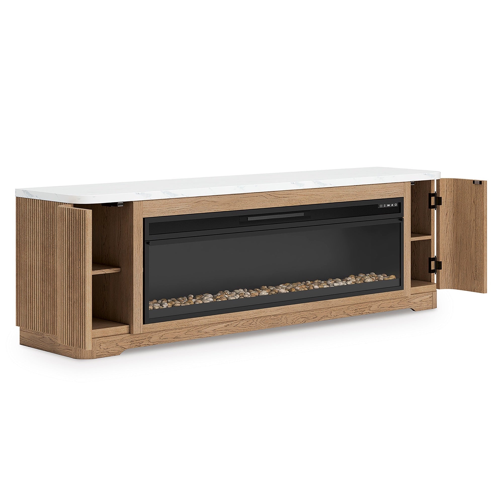 Kai 80" TV Stand with Fireplace - Adams Furniture