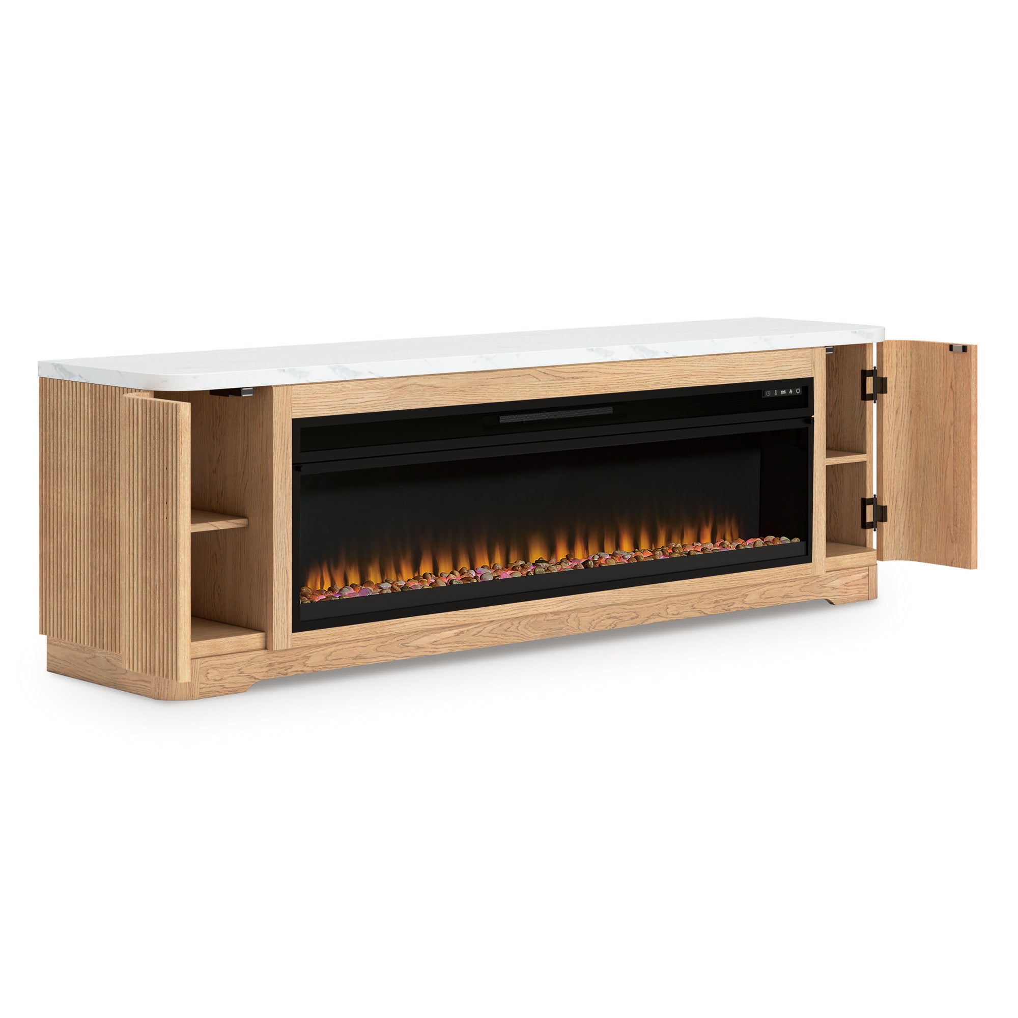 Kai 80" TV Stand with Fireplace - Adams Furniture