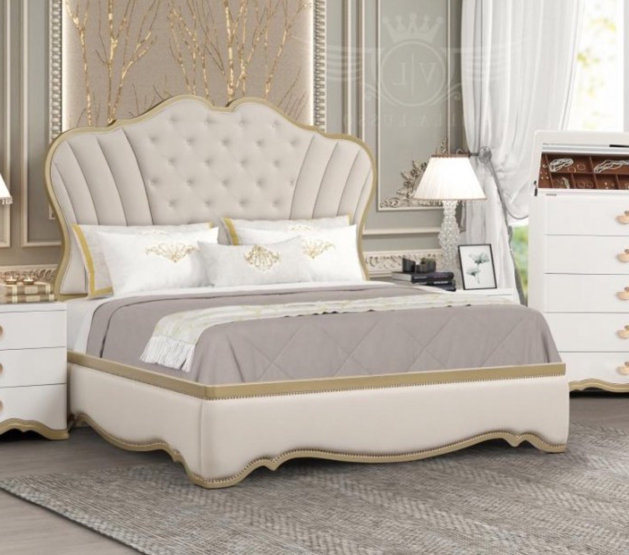 Addison King Upholstered Bed - Adams Furniture