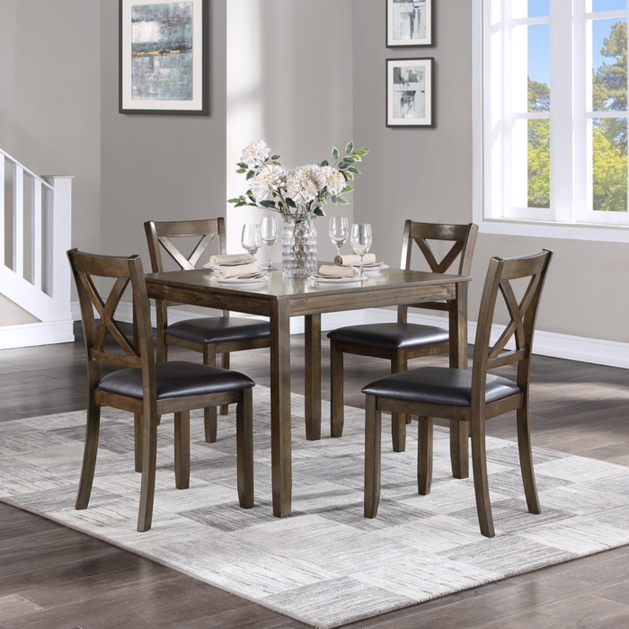 Luca 5 Piece Dining Set - Adams Furniture
