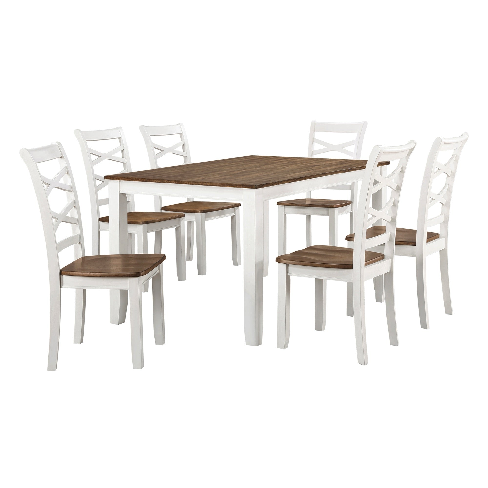 Brady 7 Piece Two Tone Dining Set - Adams Furniture