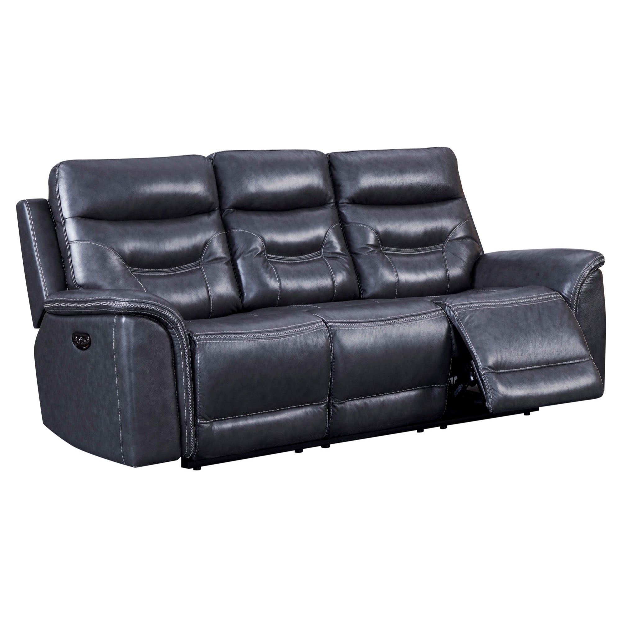 Bullard Power Reclining Leather Sofa - Adams Furniture