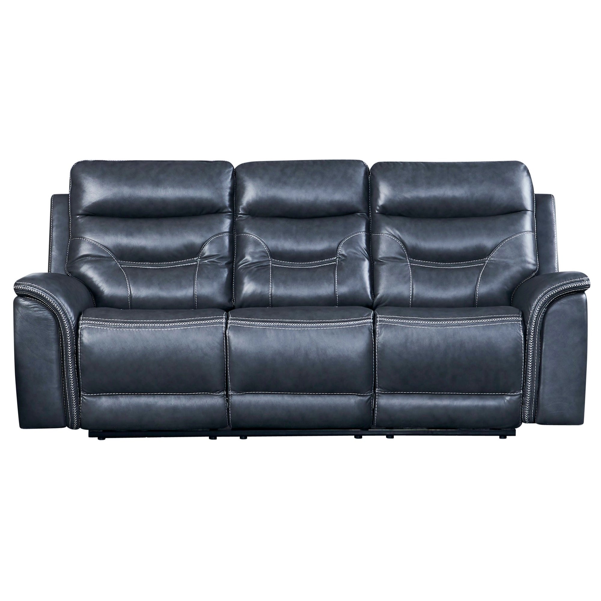 Bullard Power Reclining Leather Sofa - Adams Furniture