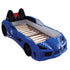 Trackster Kid's Blue Race Car Bed with LED Lights