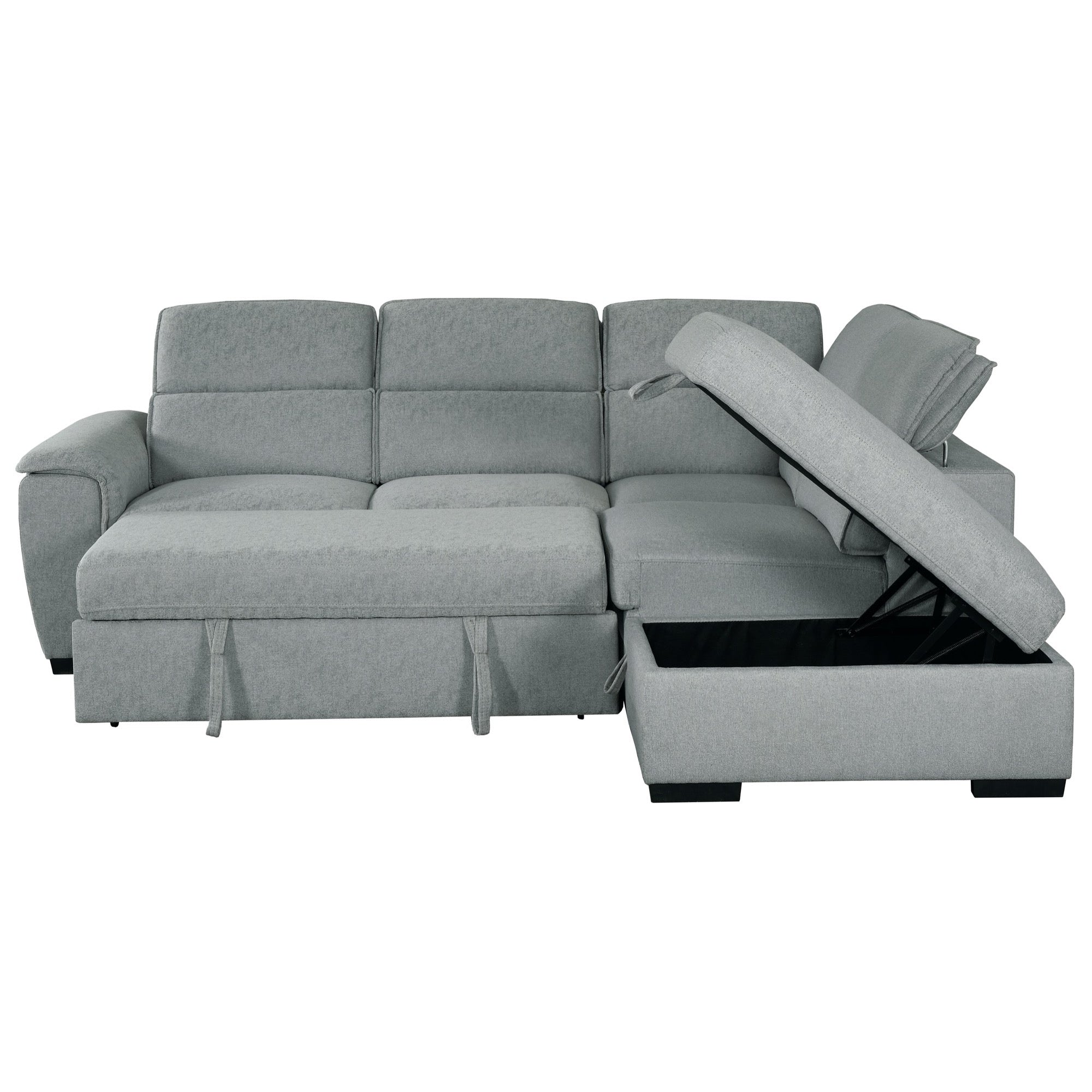 Gerardo Sleeper Sectional with Storage Ottoman
