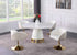 Contemporary White & Gold Dining Table