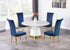 Contemporary White & Gold Dining Table