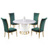 Contemporary White & Gold Dining Table