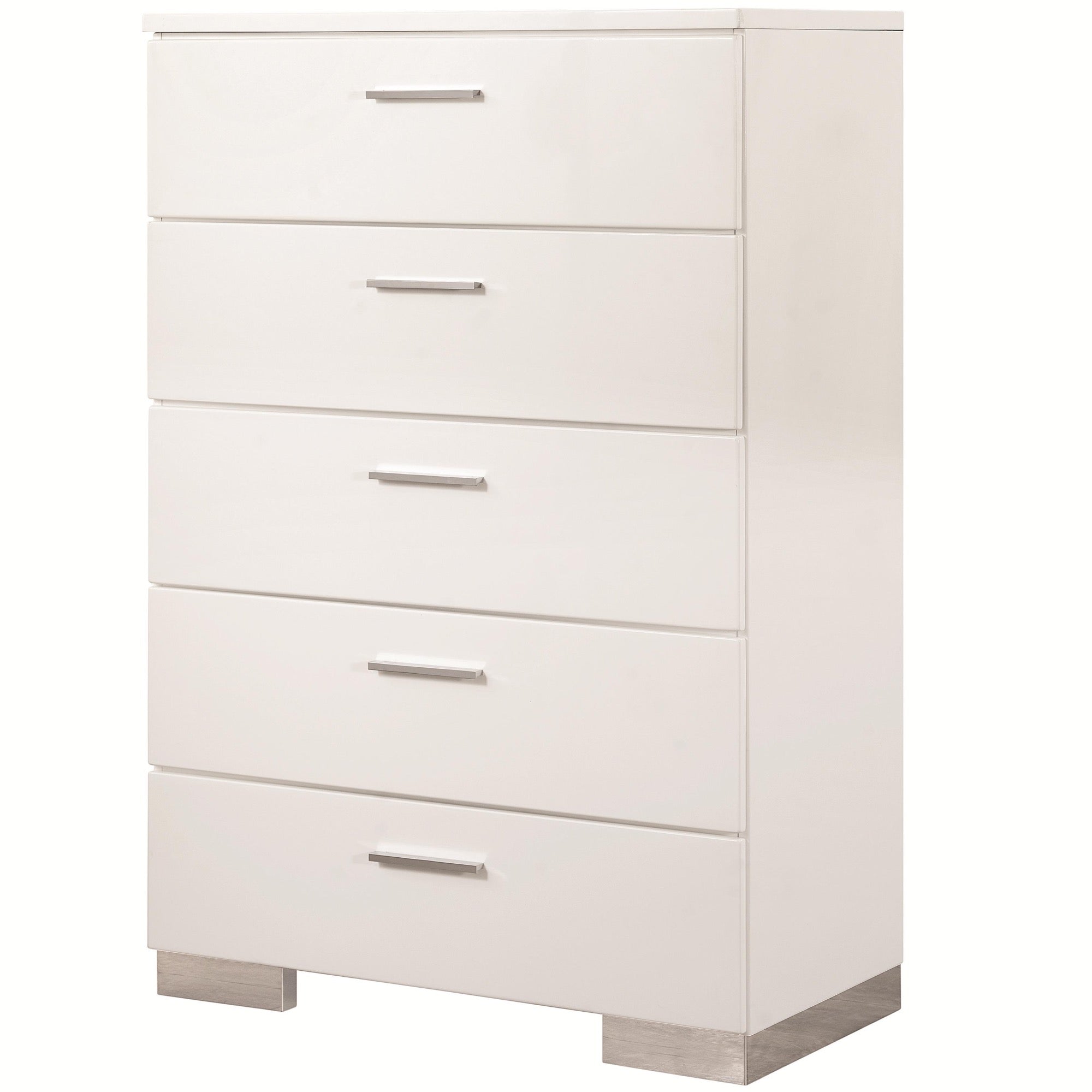 Felicity Full 5 Piece Bedroom Set w/ LED Light - Adams Furniture
