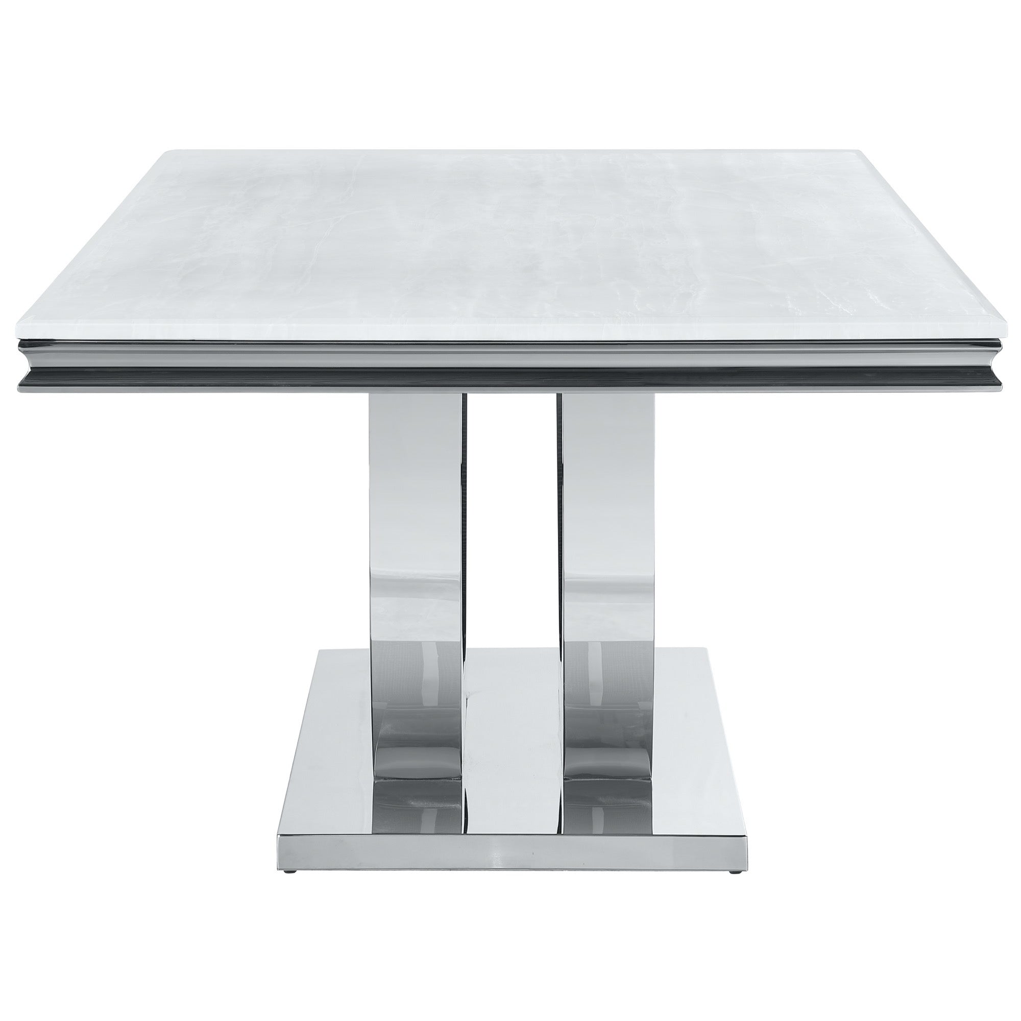 Kerwin 7-Piece Dining Room Set Grey And Chrome