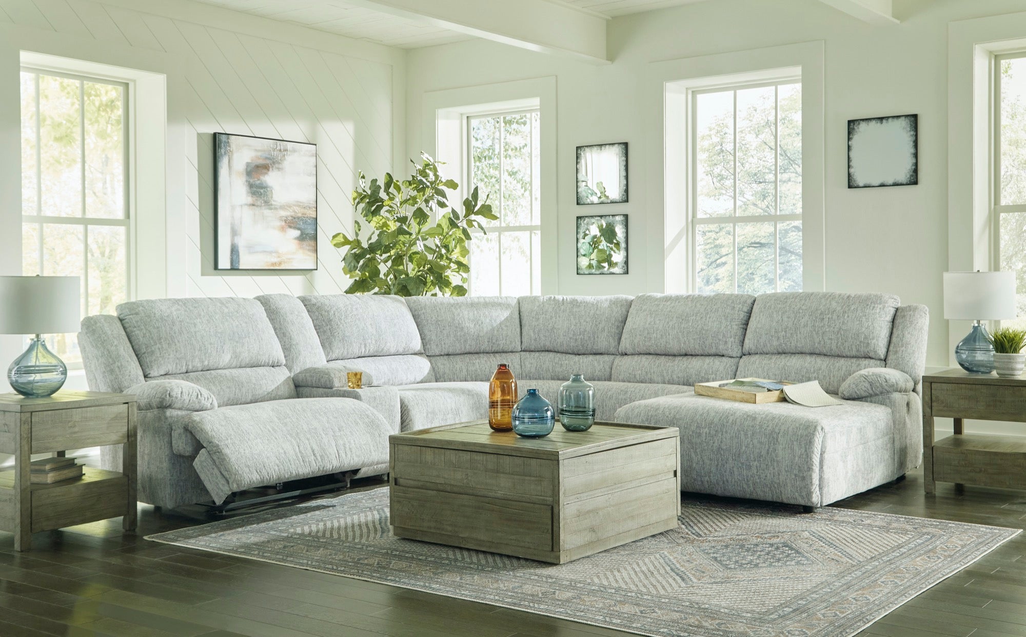 McClelland 6-Piece Power Reclining Sectional with Chaise