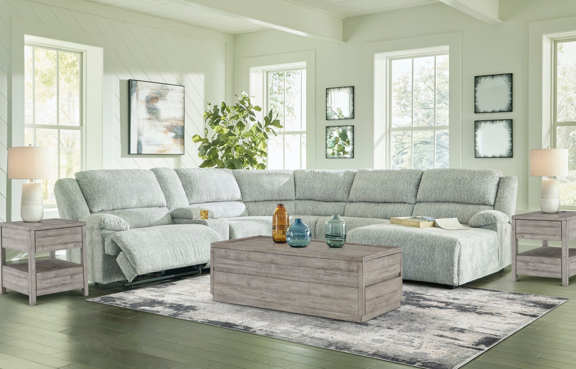 McClelland 6-Piece Power Reclining Sectional with Chaise