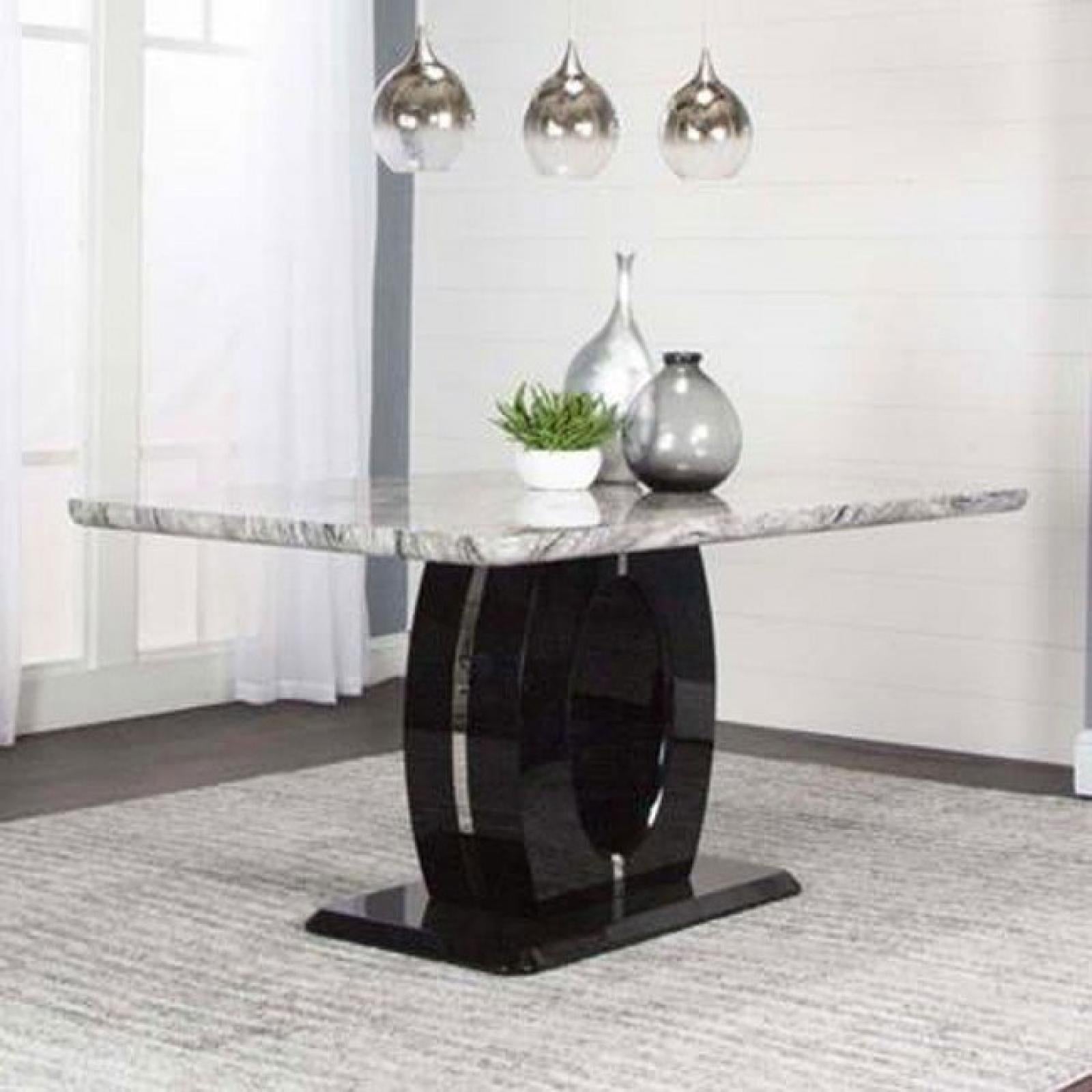 Dyane Black Dining Table - Adams Furniture