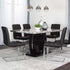 Dyane Black 7 Piece Dining Set - Adams Furniture