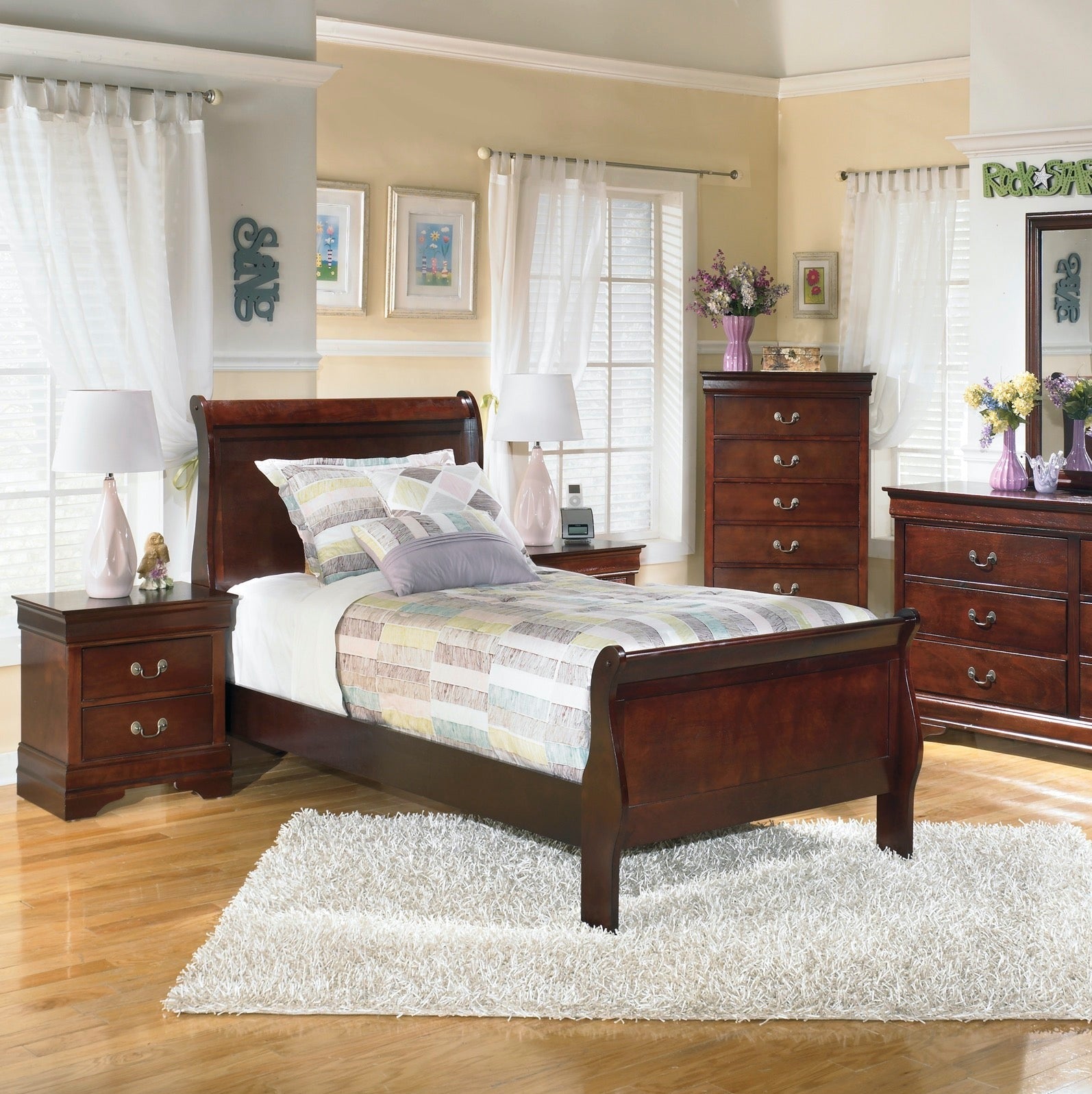 Alexander Twin 5 Piece Bedroom Set - Adams Furniture