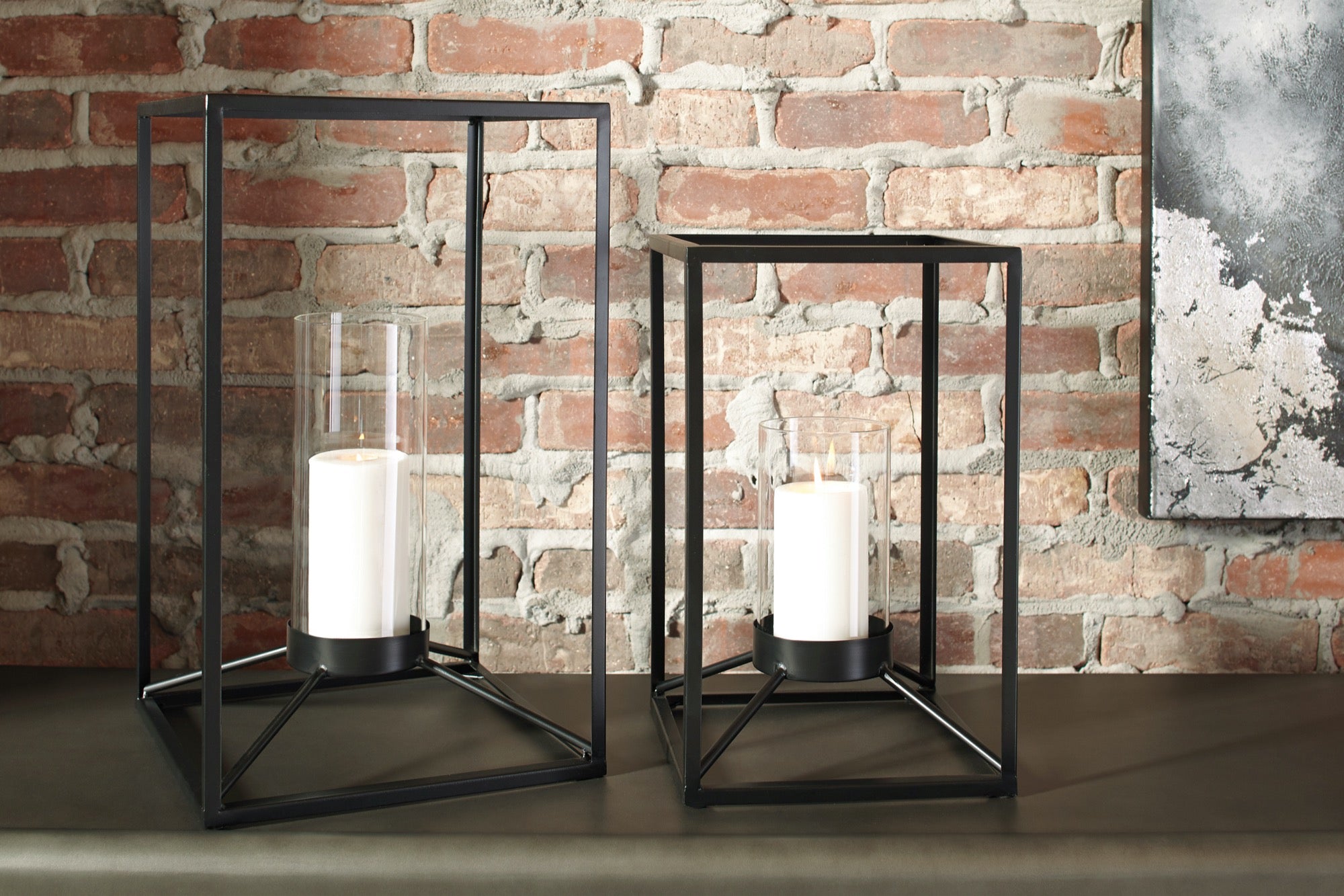 Dimtrois Lantern (Set of 2) - Adams Furniture