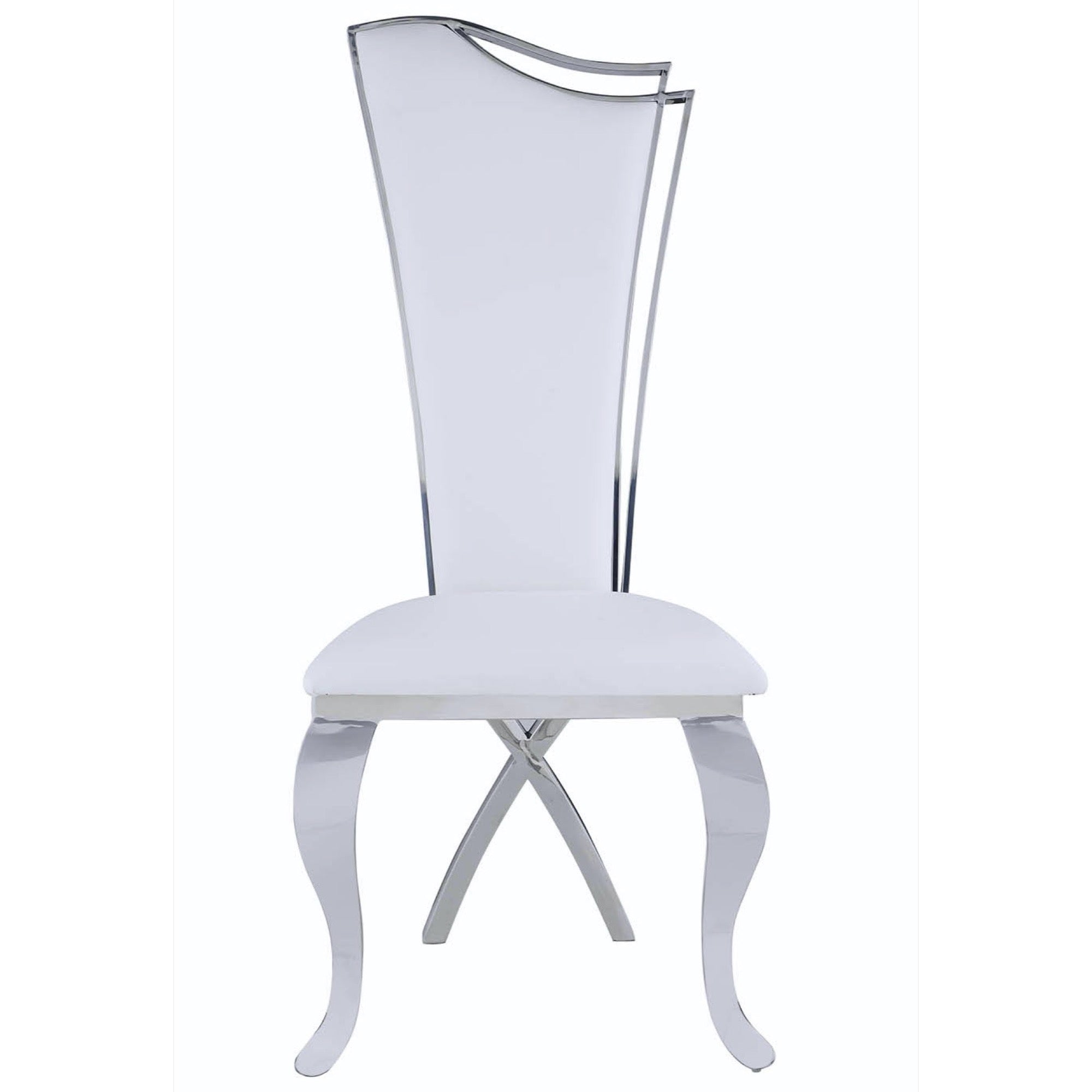 Nadia Contemporary Tall-Back Upholstered Side Chair (Set of 2) - Adams Furniture