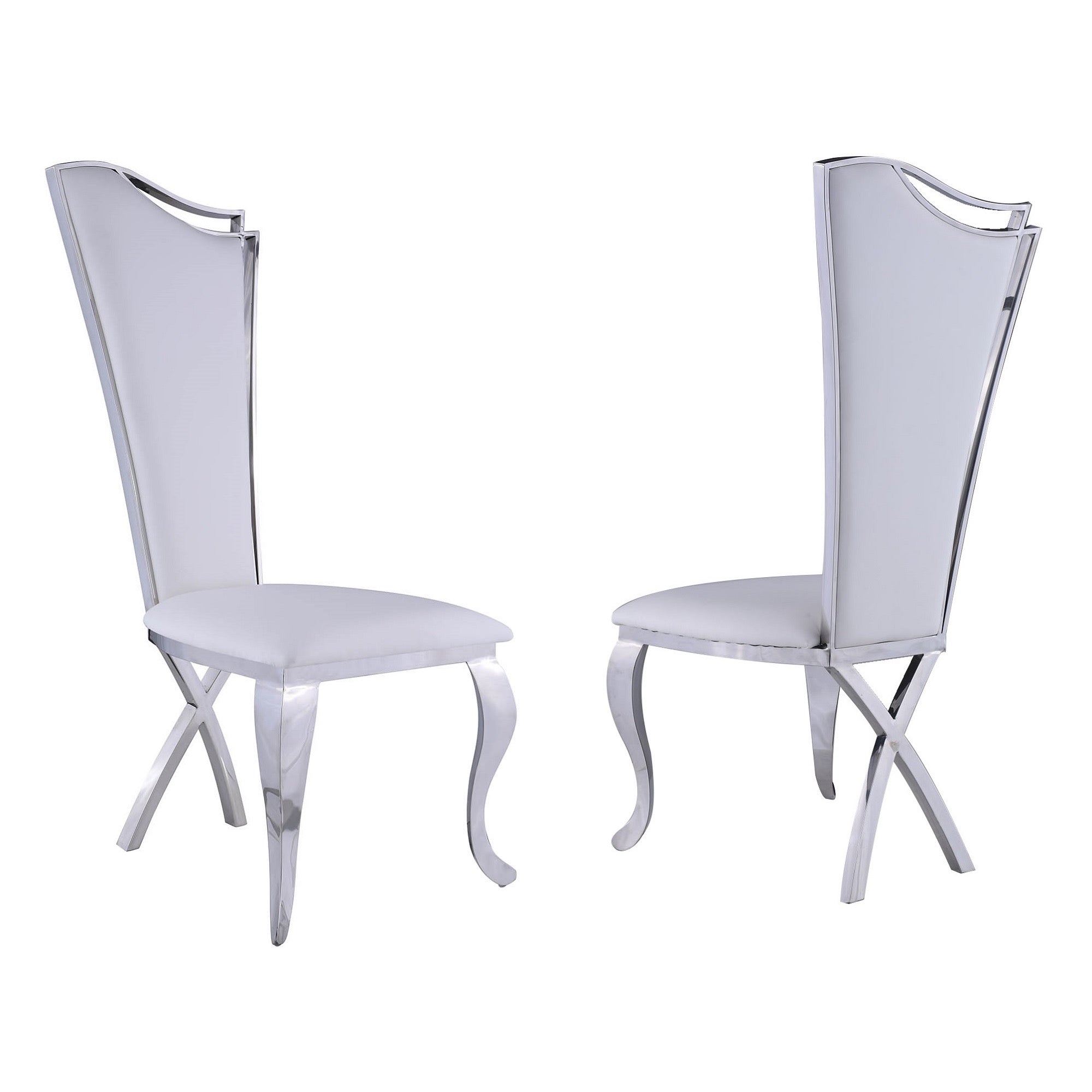 Nadia Contemporary Tall-Back Upholstered Side Chair (Set of 2) - Adams Furniture