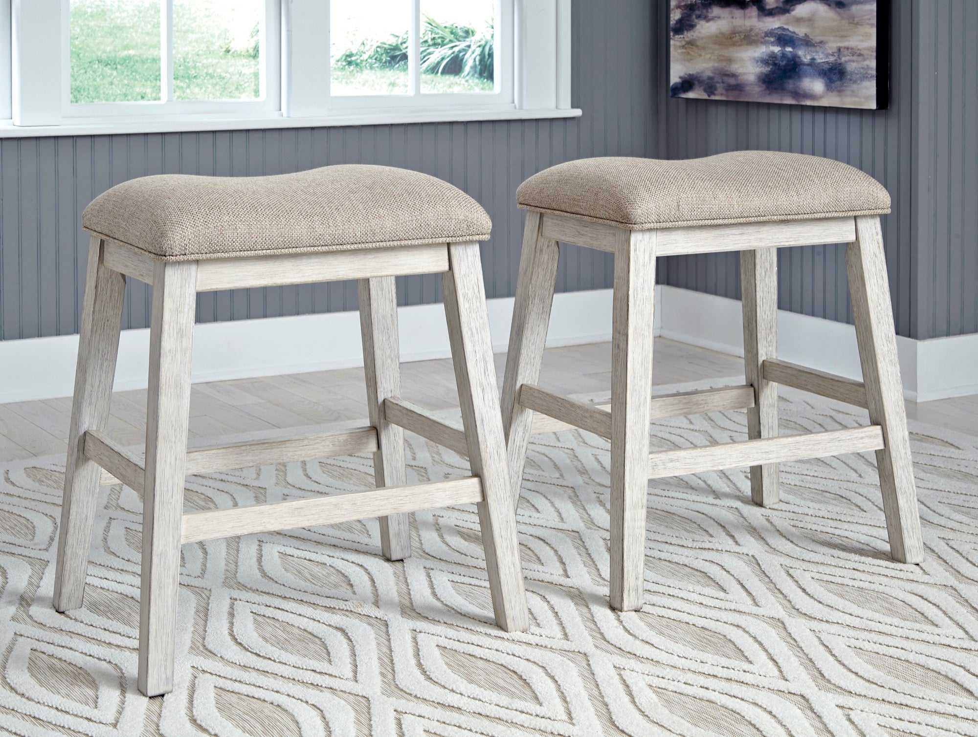 Skempton Counter Height Bar Stool (Set of 2) - Adams Furniture