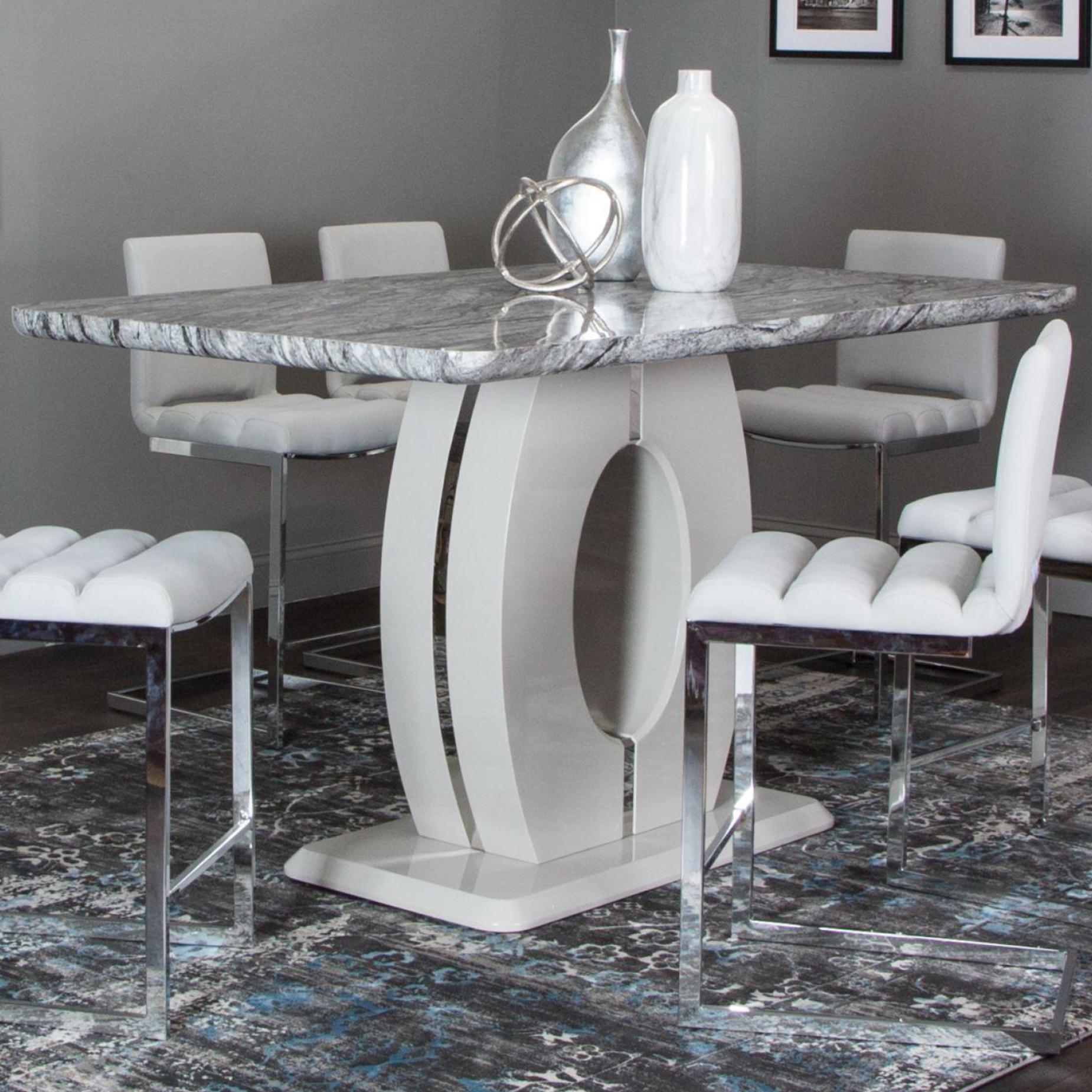 Dyane 7 Piece Counter Height Dining Set - Adams Furniture