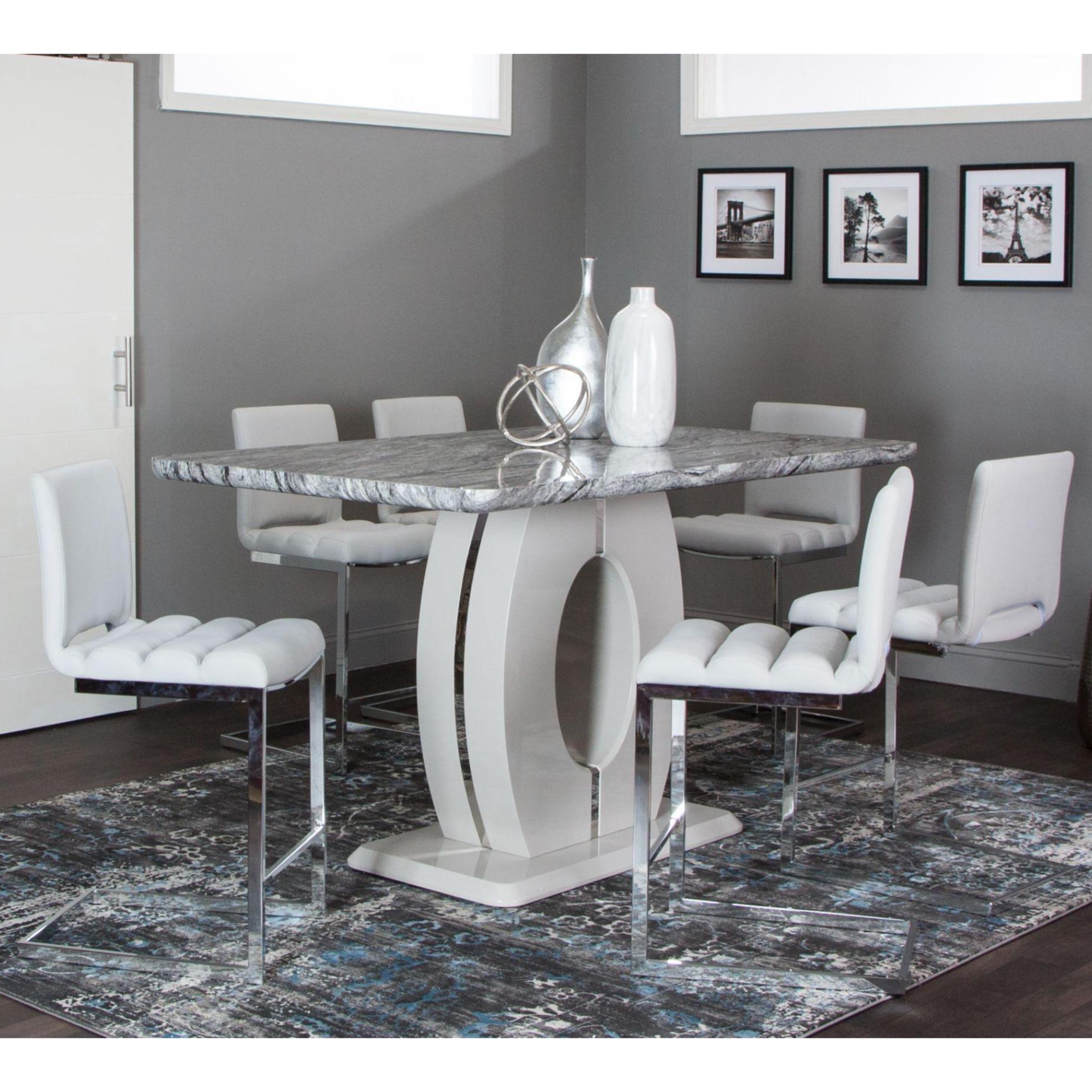 Dyane 7 Piece Counter Height Dining Set - Adams Furniture