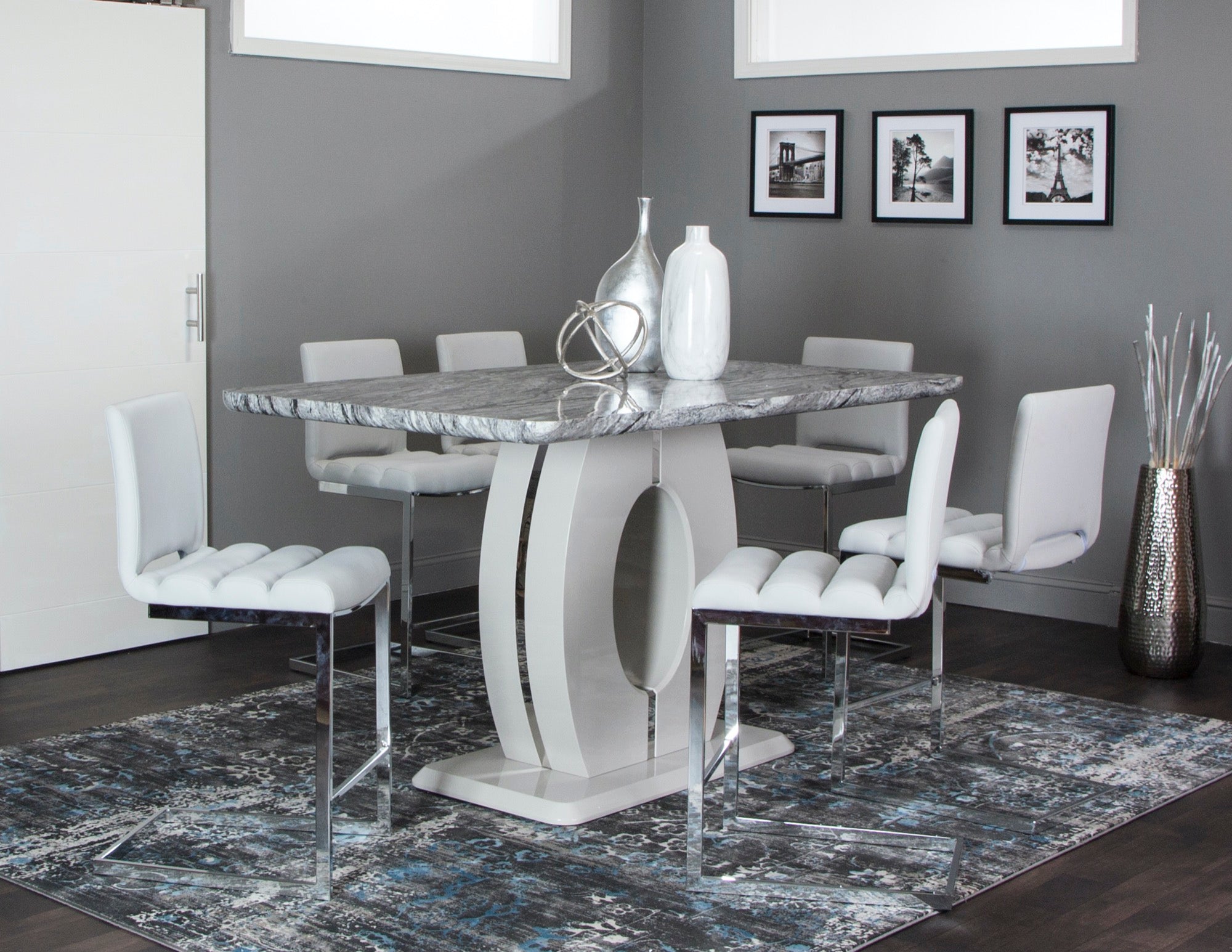 Dyane 7 Piece Counter Height Dining Set - Adams Furniture