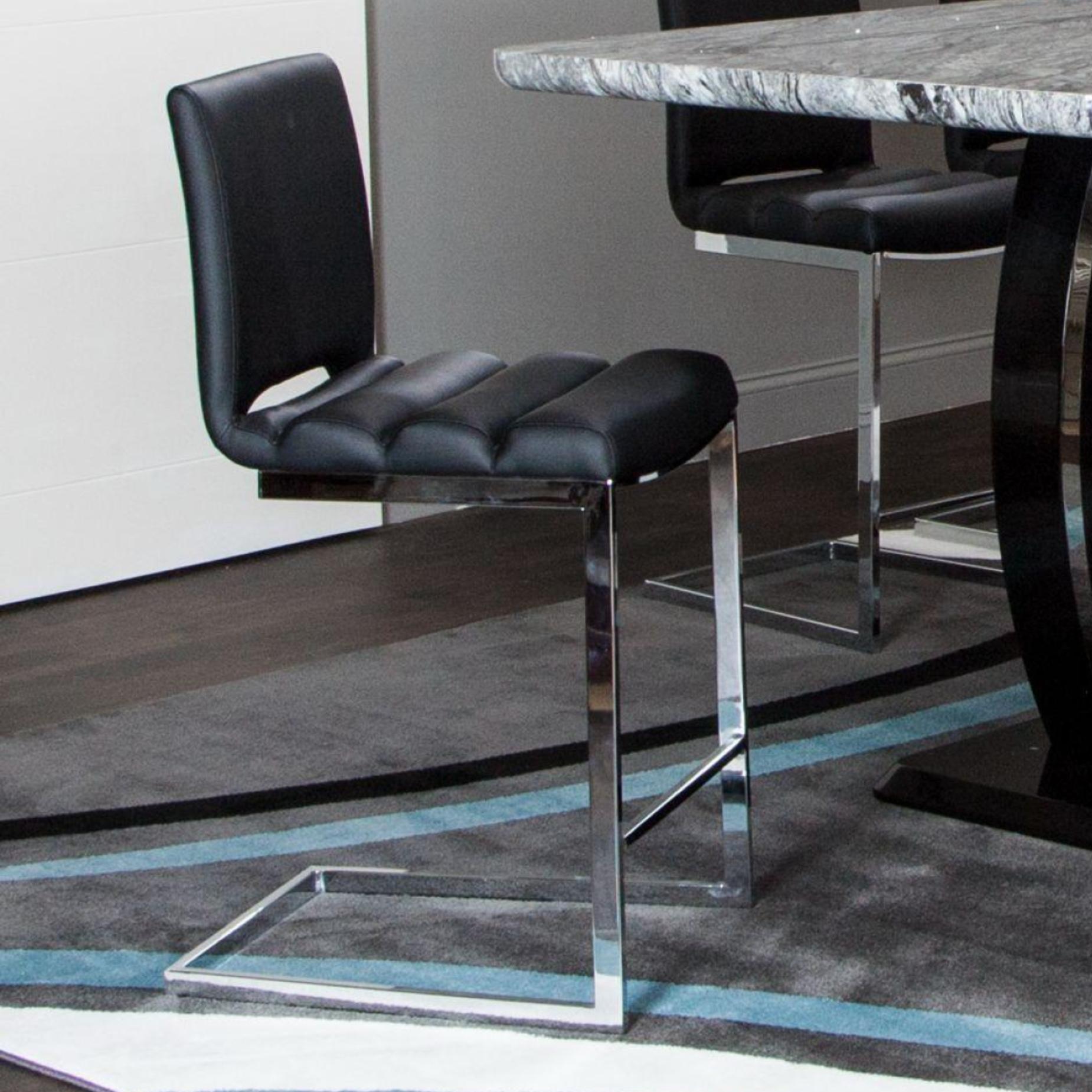 Dyane Black 5 Piece Counter Height Dining Set - Adams Furniture