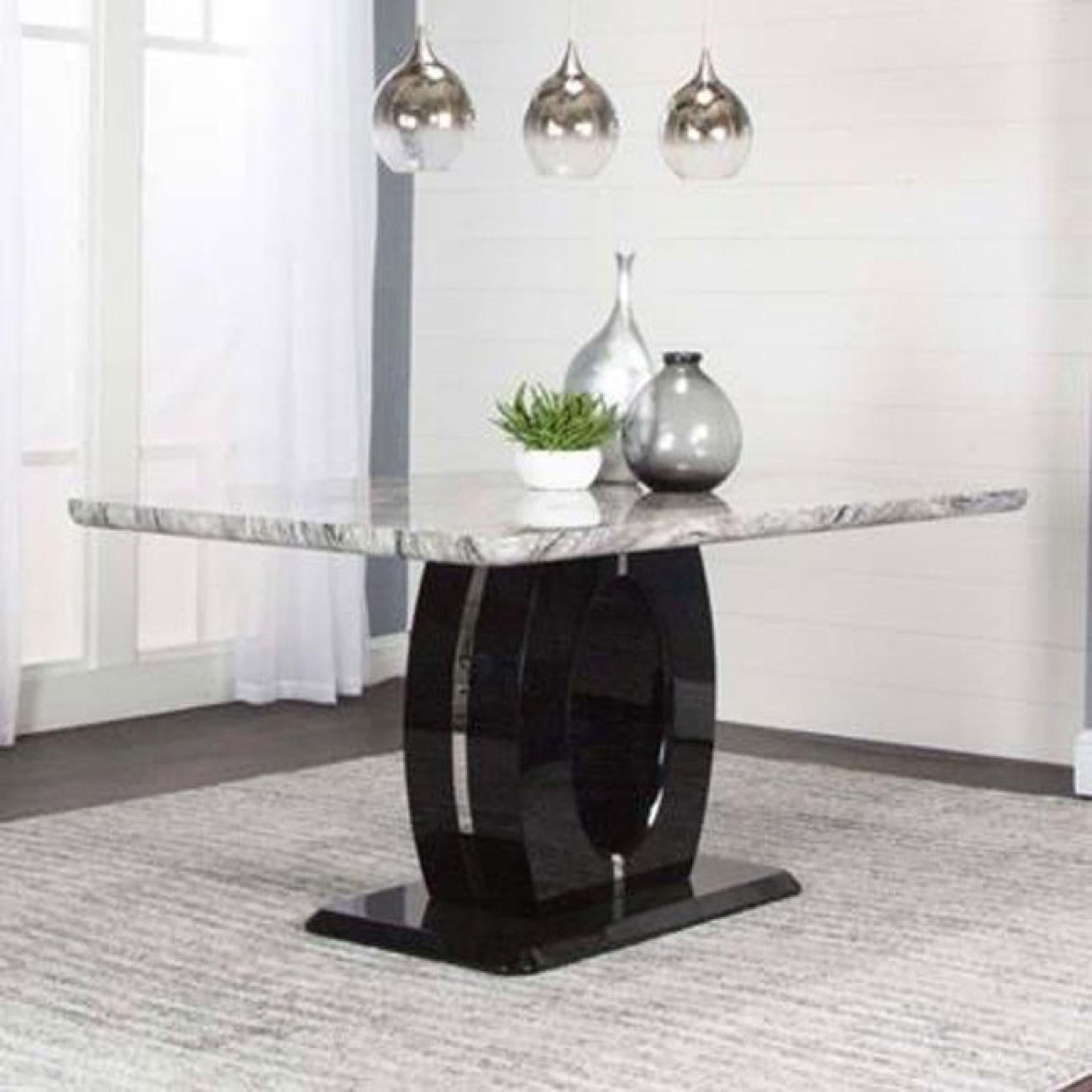 Dyane Black 7 Piece Dining Set - Adams Furniture