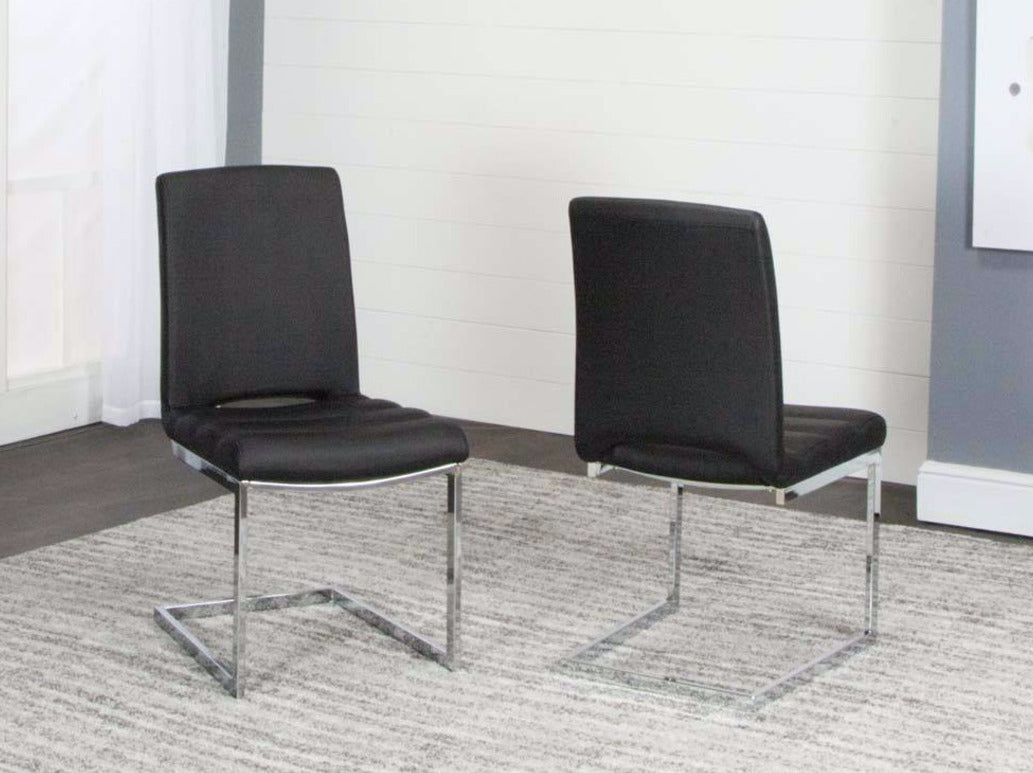 Dyane Black 7 Piece Dining Set - Adams Furniture