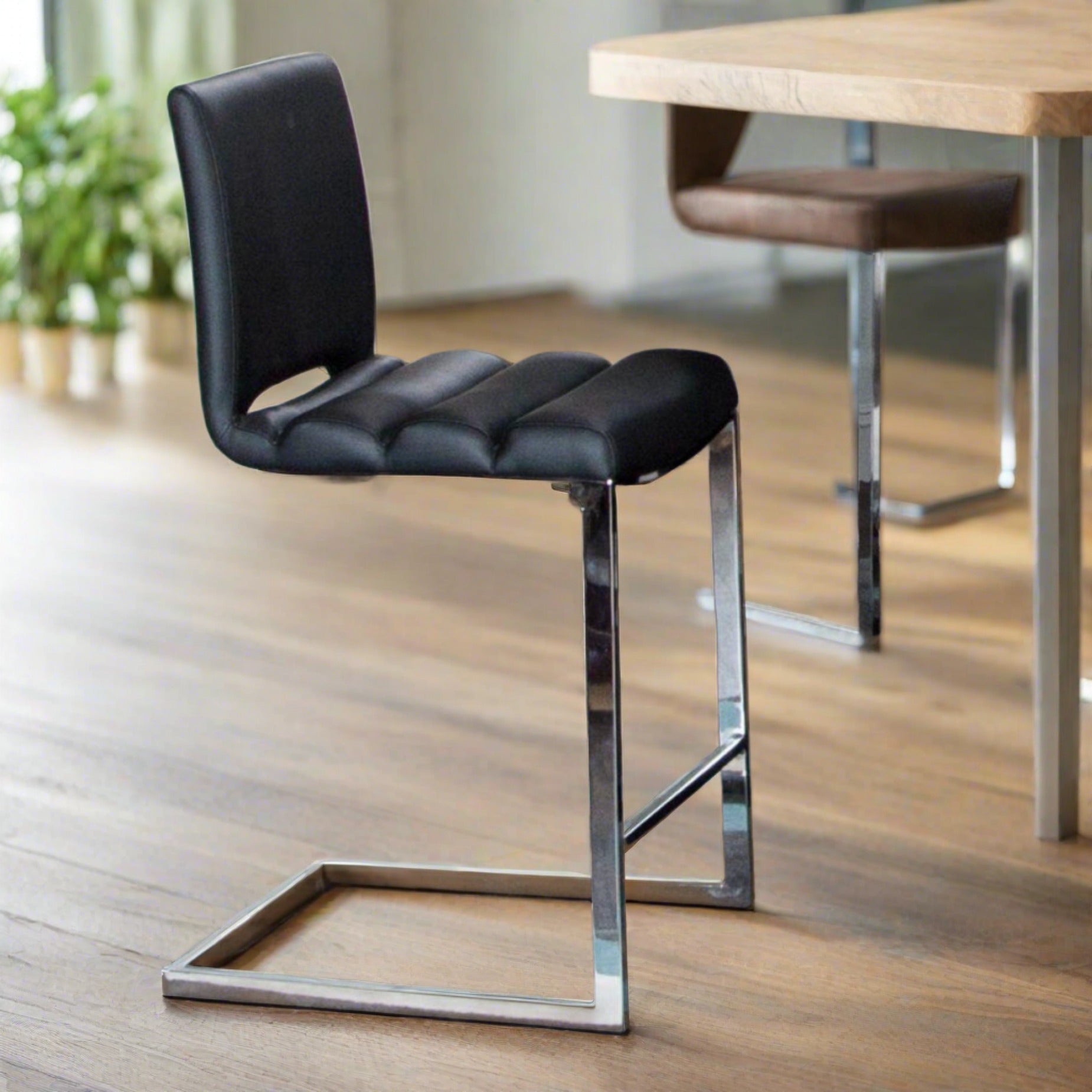 Dyane Black Stool (Set of 2) - Adams Furniture