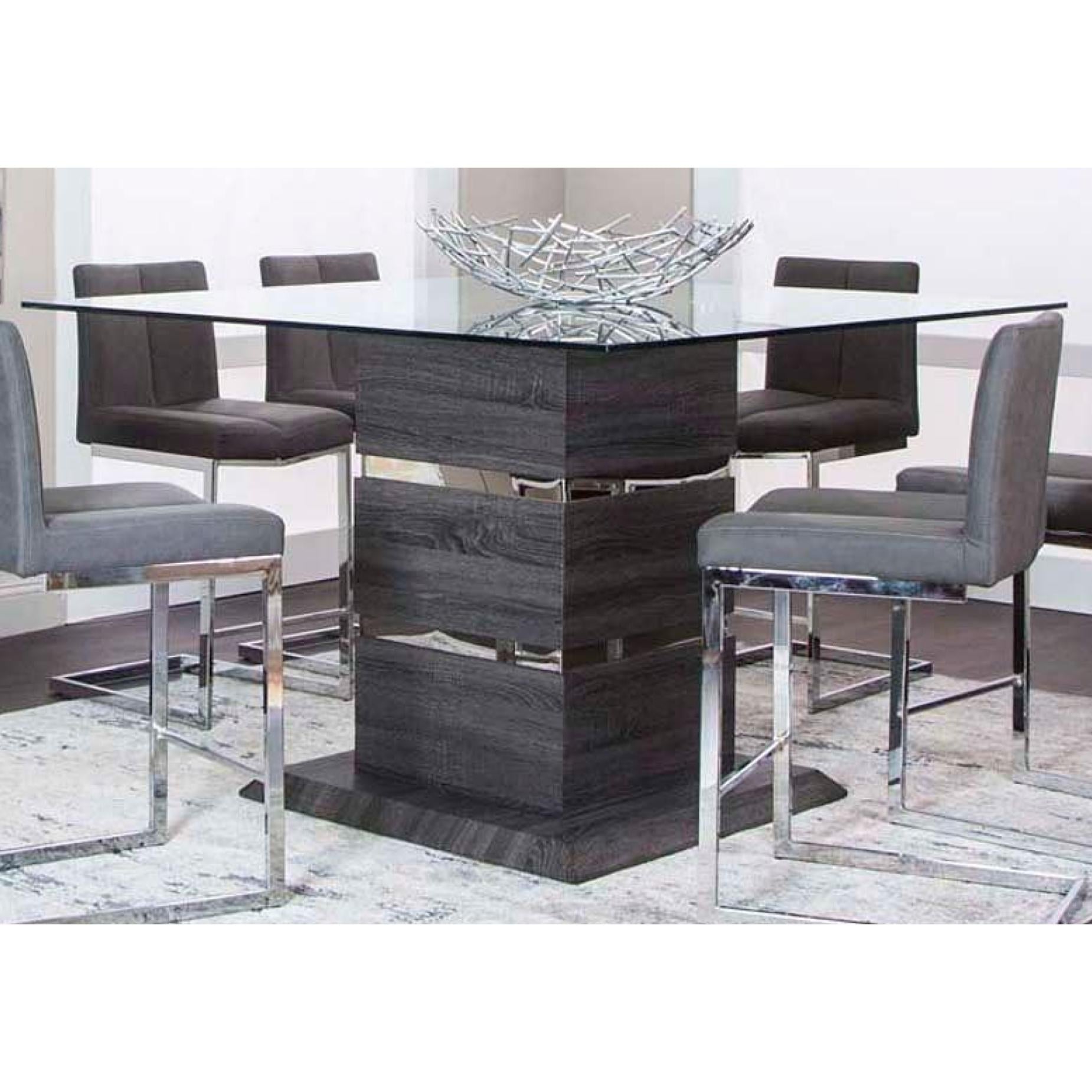 Gamma 7 Piece Counter Height Dining Set - Adams Furniture
