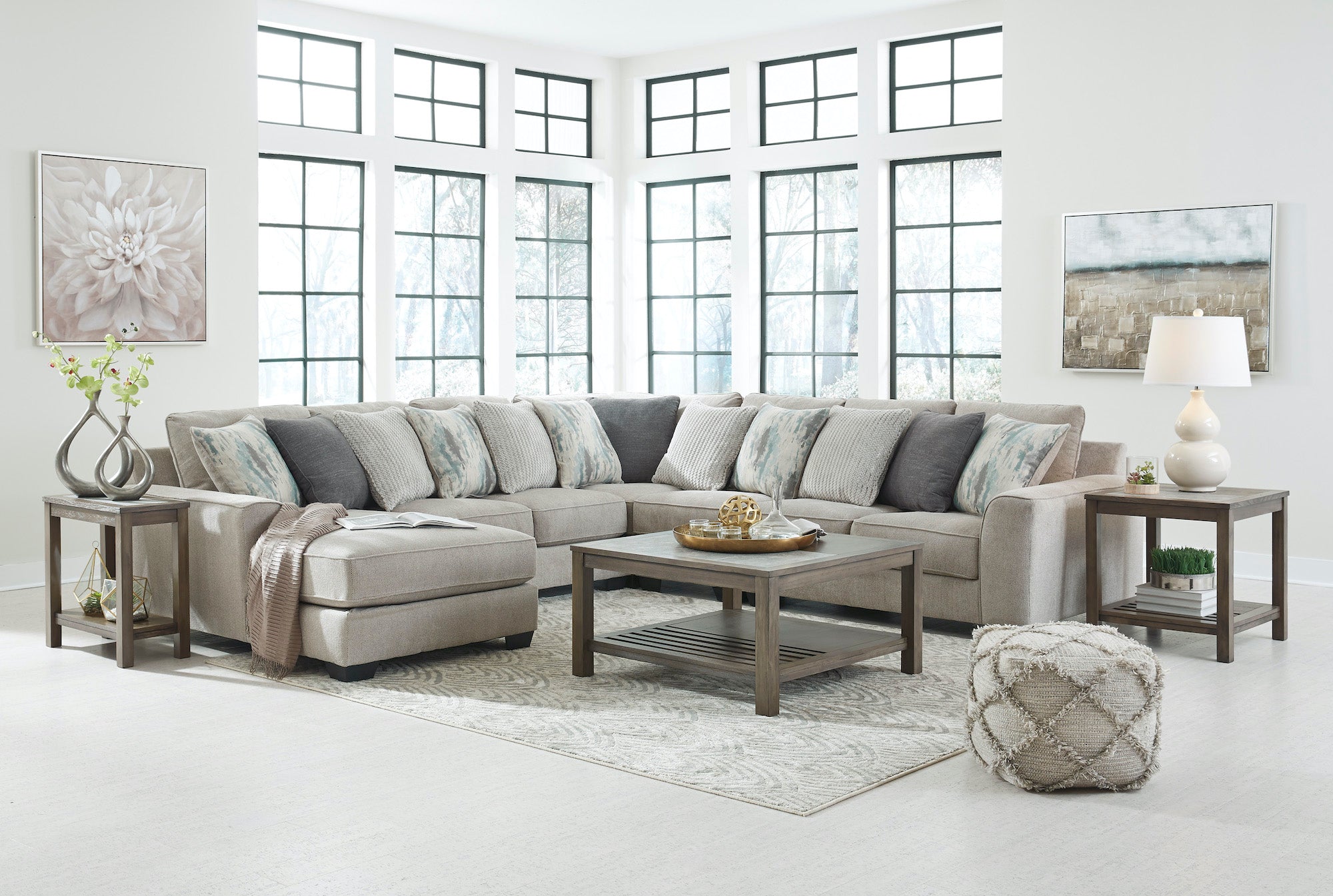 Ardsley 5-Piece Sectional with Chaise - Adams Furniture