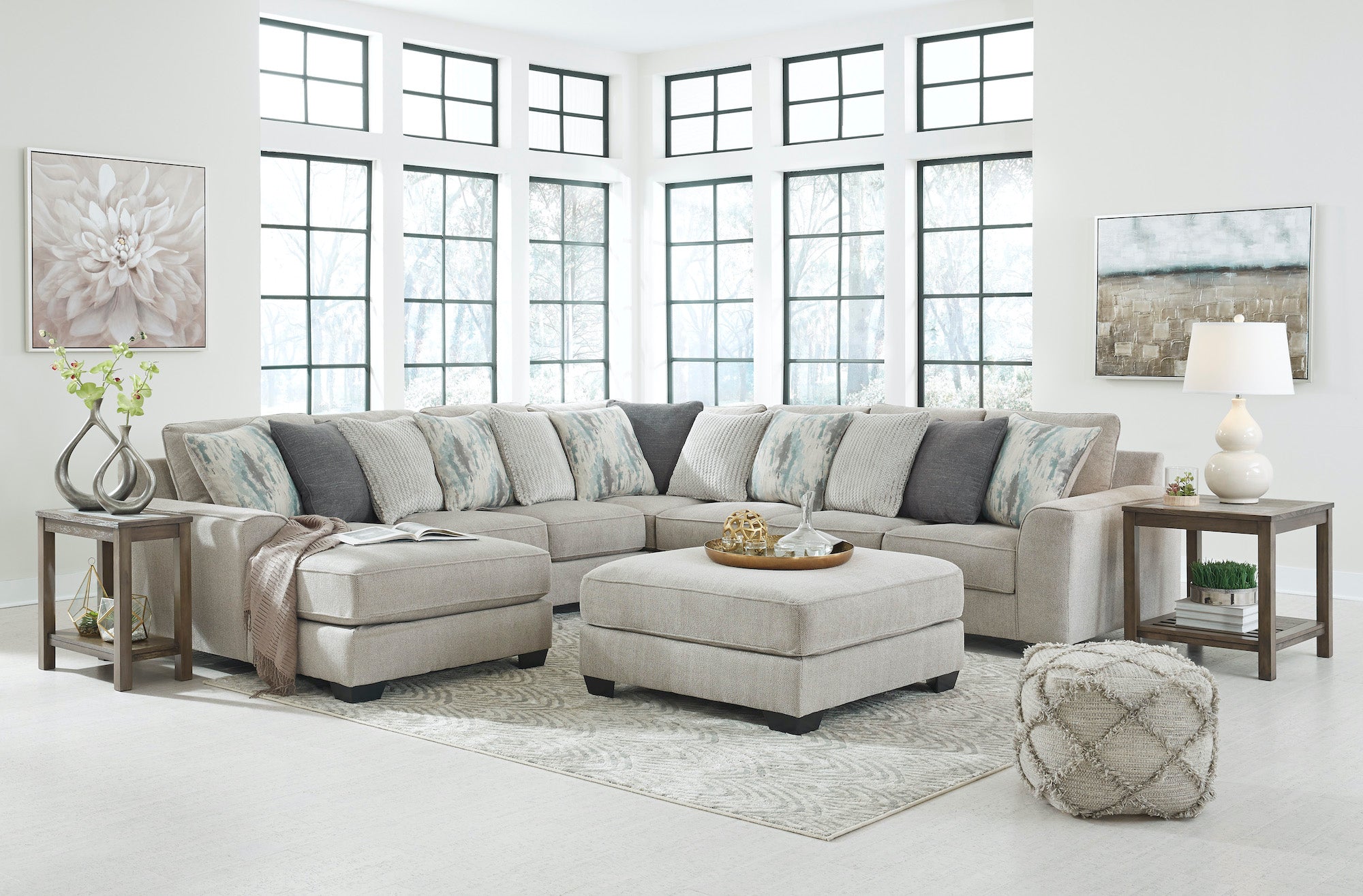 Ardsley 5-Piece Sectional with Chaise - Adams Furniture