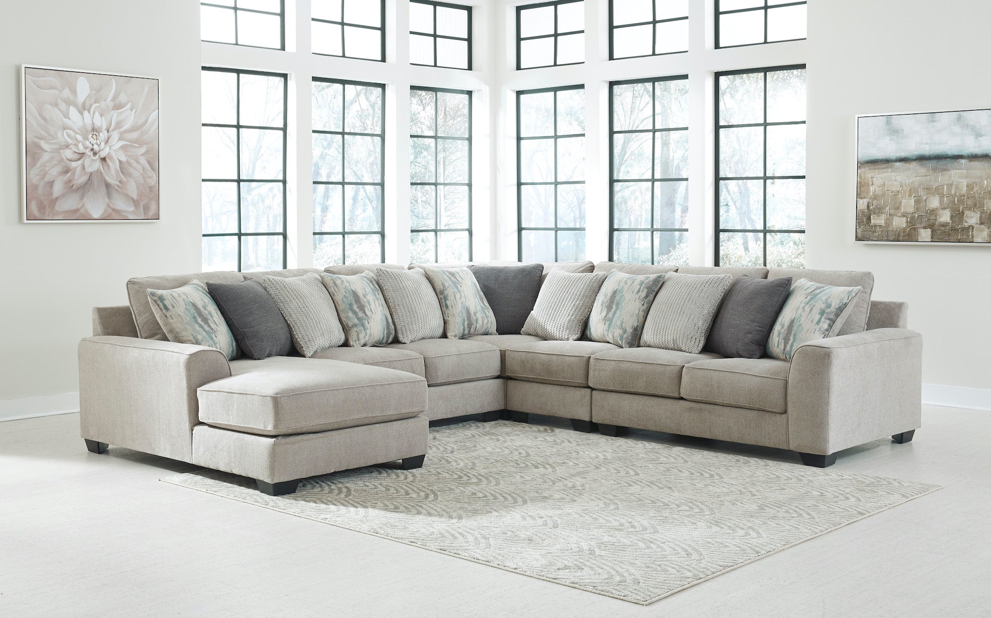 Ardsley 5-Piece Sectional with Chaise - Adams Furniture
