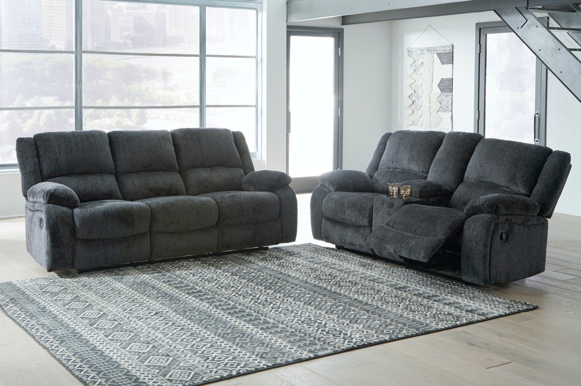 Draycoll Reclining Living Room Set - Adams Furniture