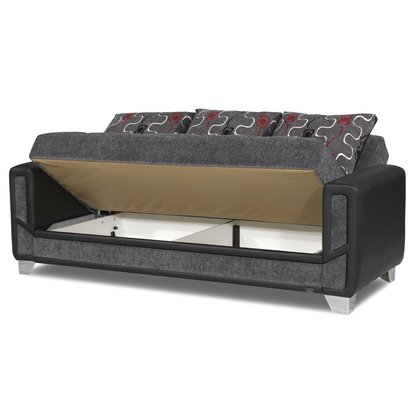 Mondo Grey Convertible Living Room Set - Adams Furniture