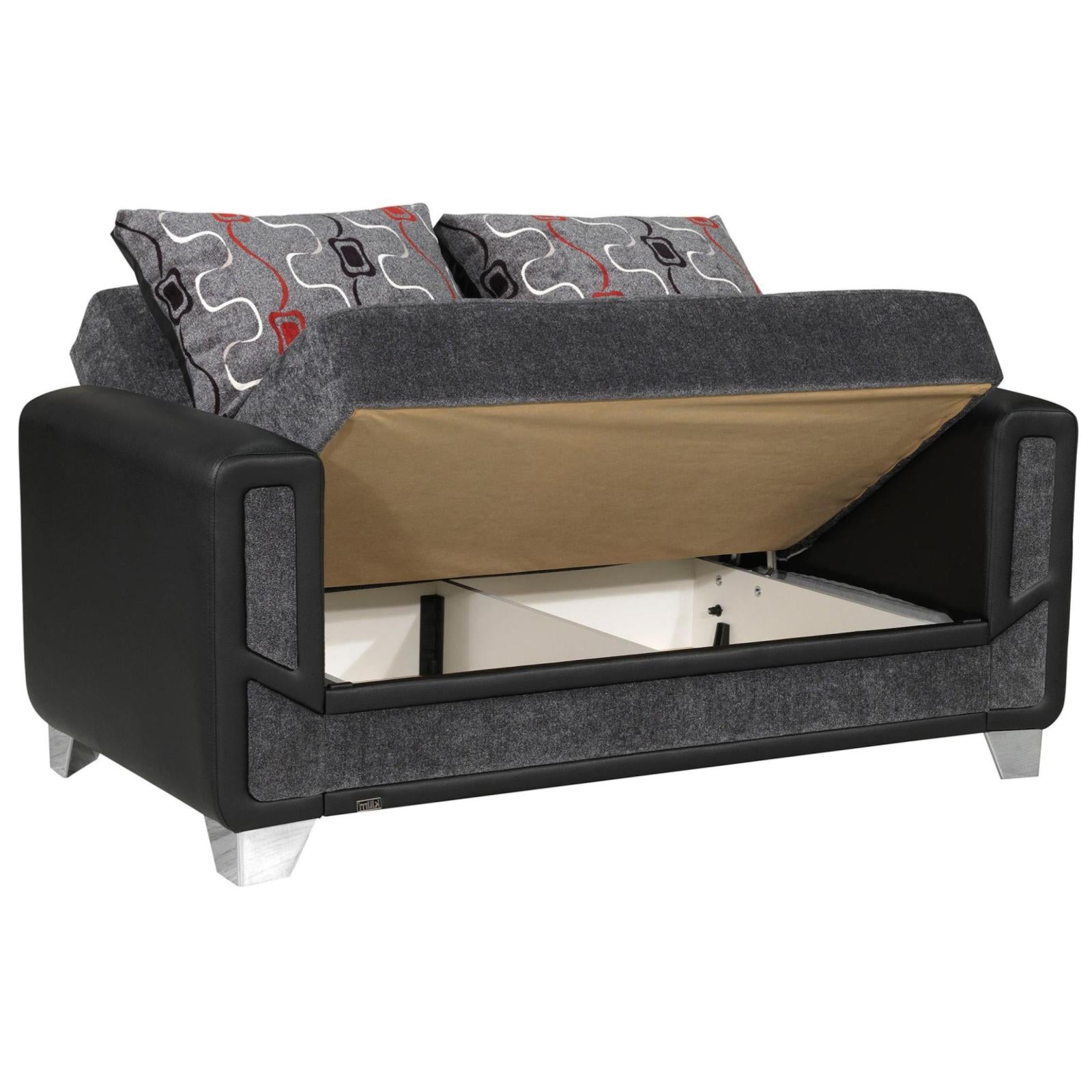 Mondo Grey Convertible Living Room Set - Adams Furniture