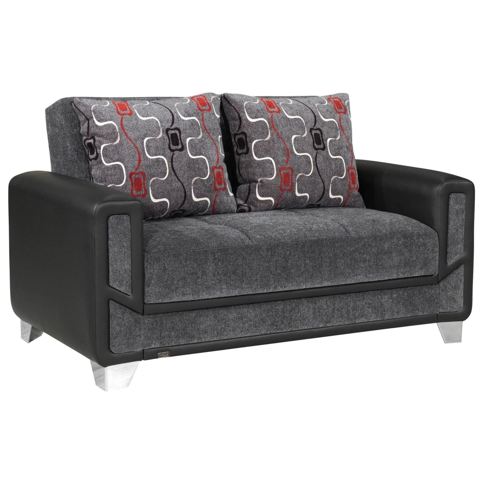 Mondo Grey Convertible Living Room Set - Adams Furniture