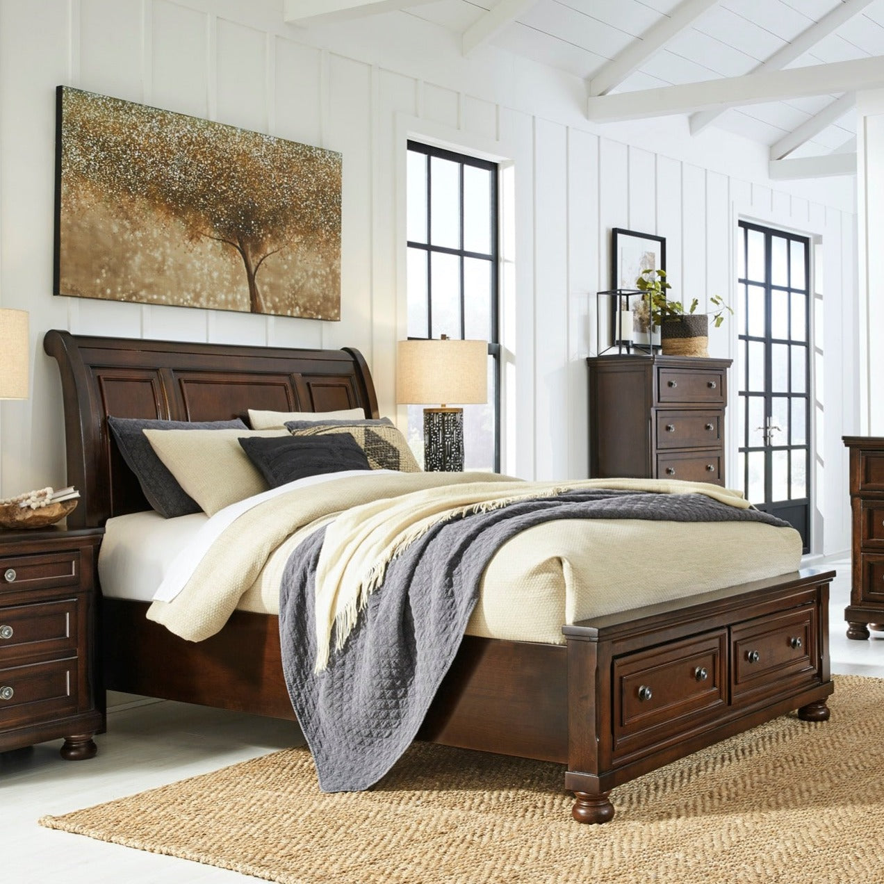 Porter Queen 5 Piece Storage Bedroom Set - Adams Furniture