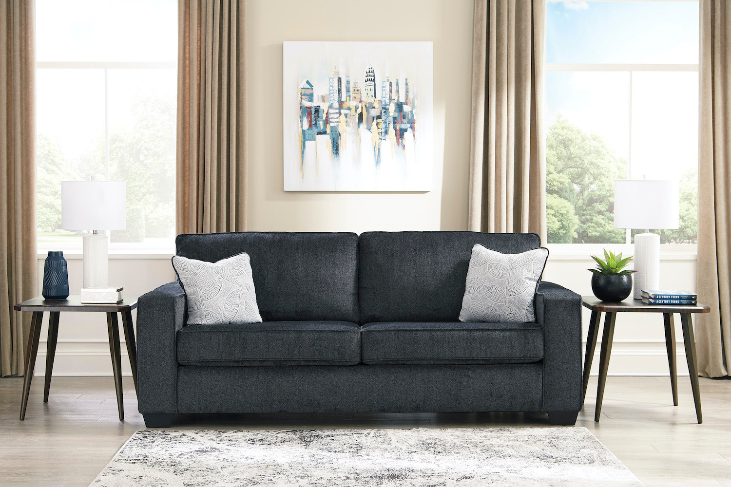 Abigail Slate Sofa - Adams Furniture