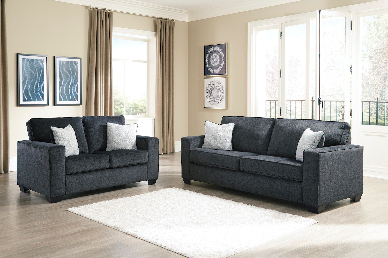Abigail Slate Living Room Set - Adams Furniture