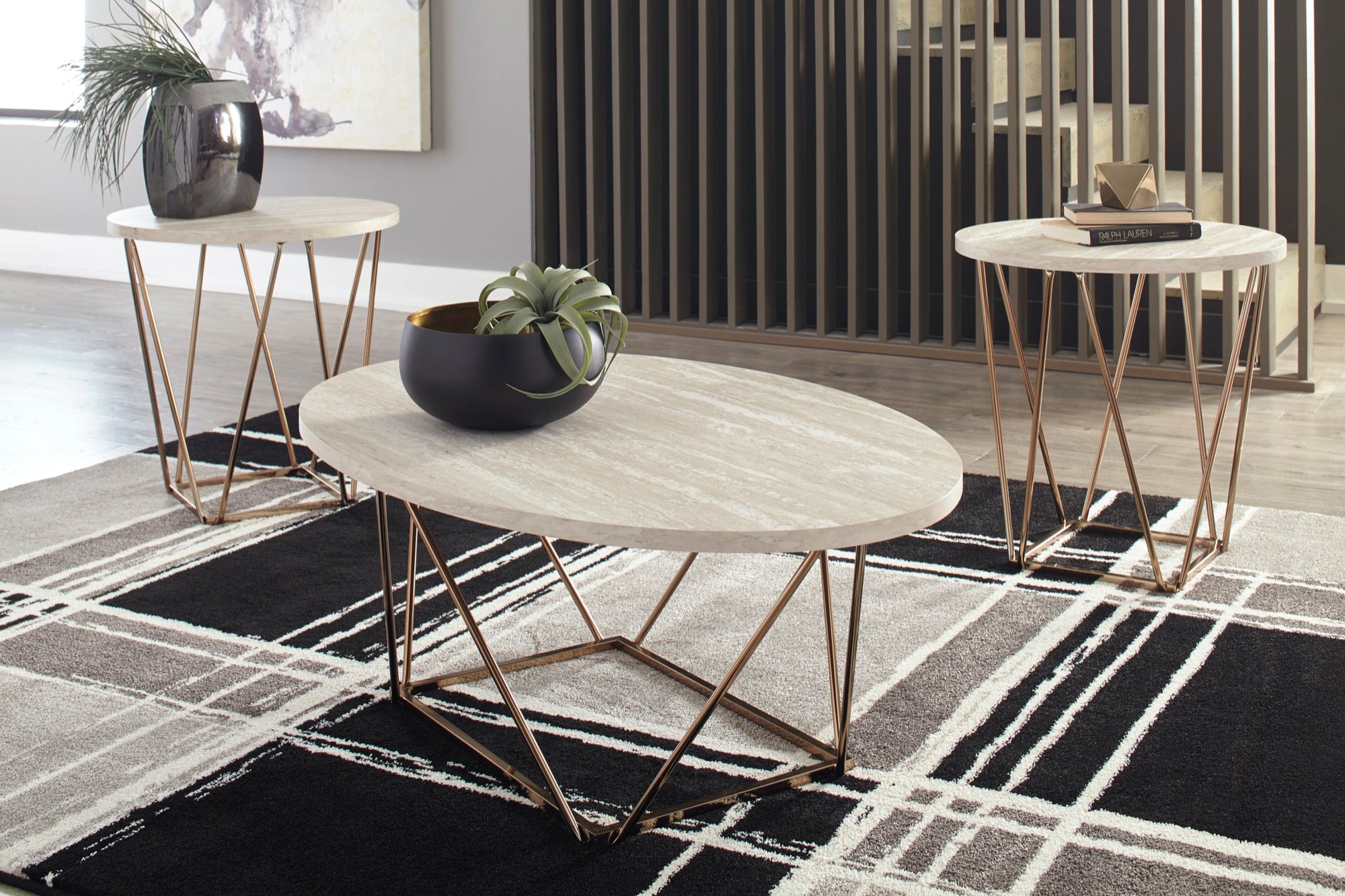 Tarica 3PC Occasional Table Set - Adams Furniture