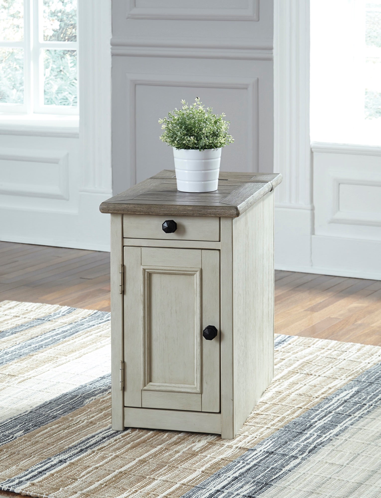 Bolanburg Chairside End Table with USB Ports & Outlets - Adams Furniture