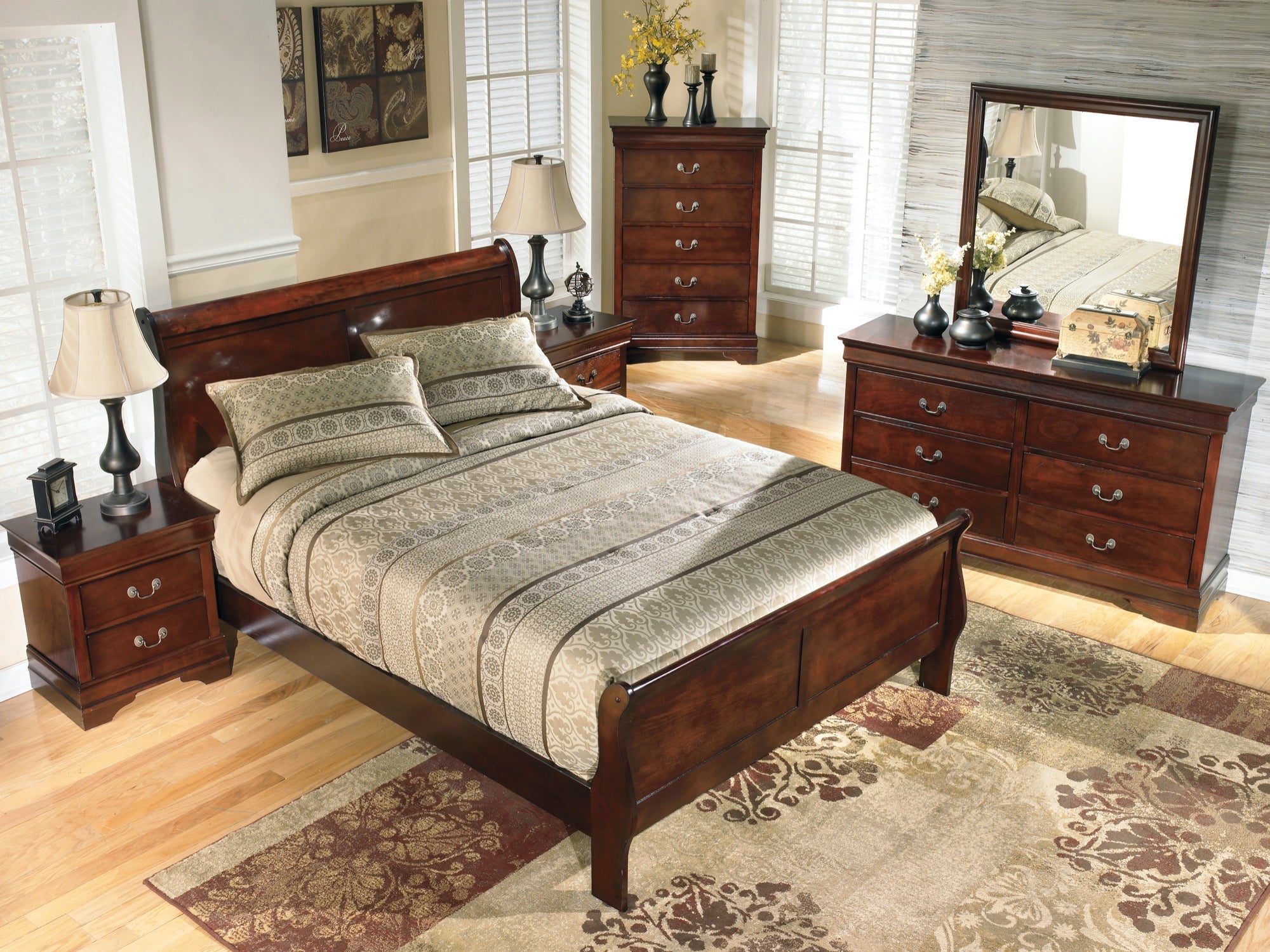 Alexander Queen 5 Piece Bedroom Set - Adams Furniture