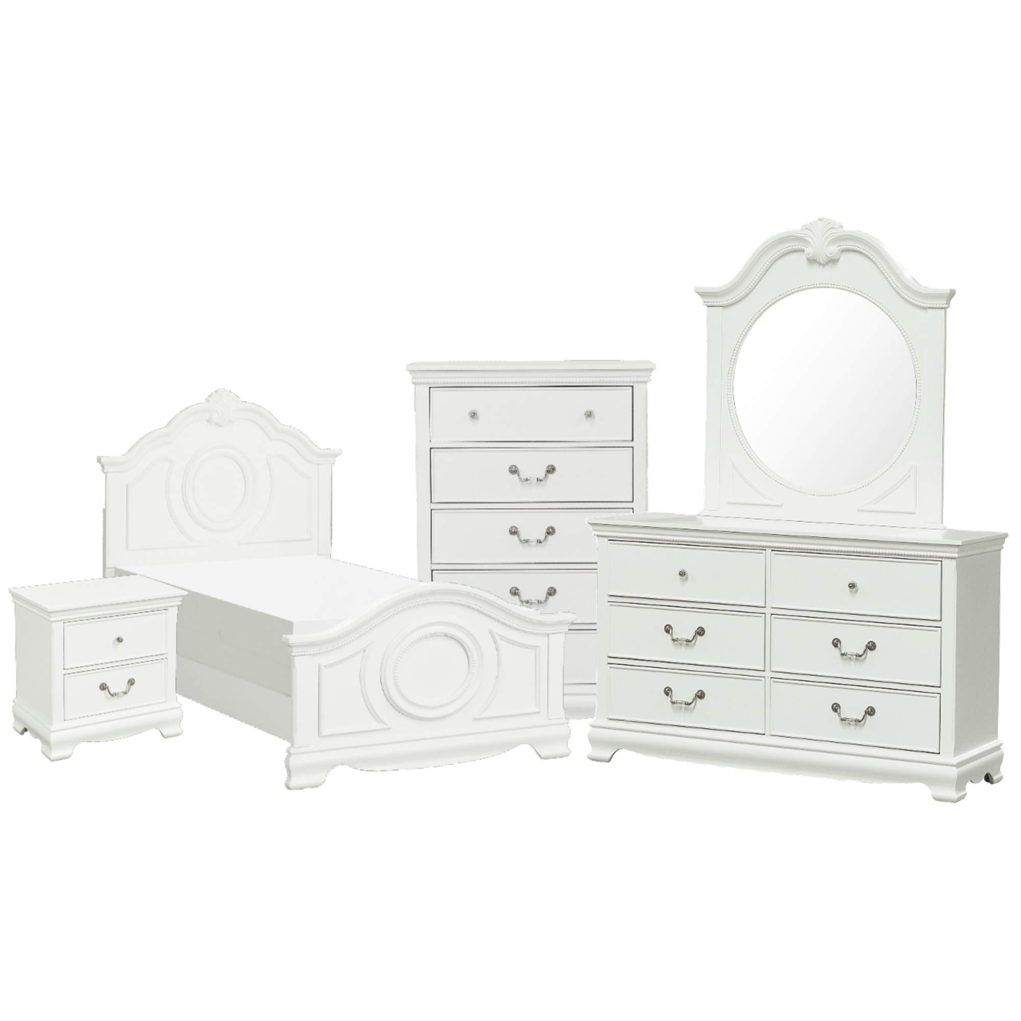 Lucida Full 5 Piece Bedroom Set - Adams Furniture