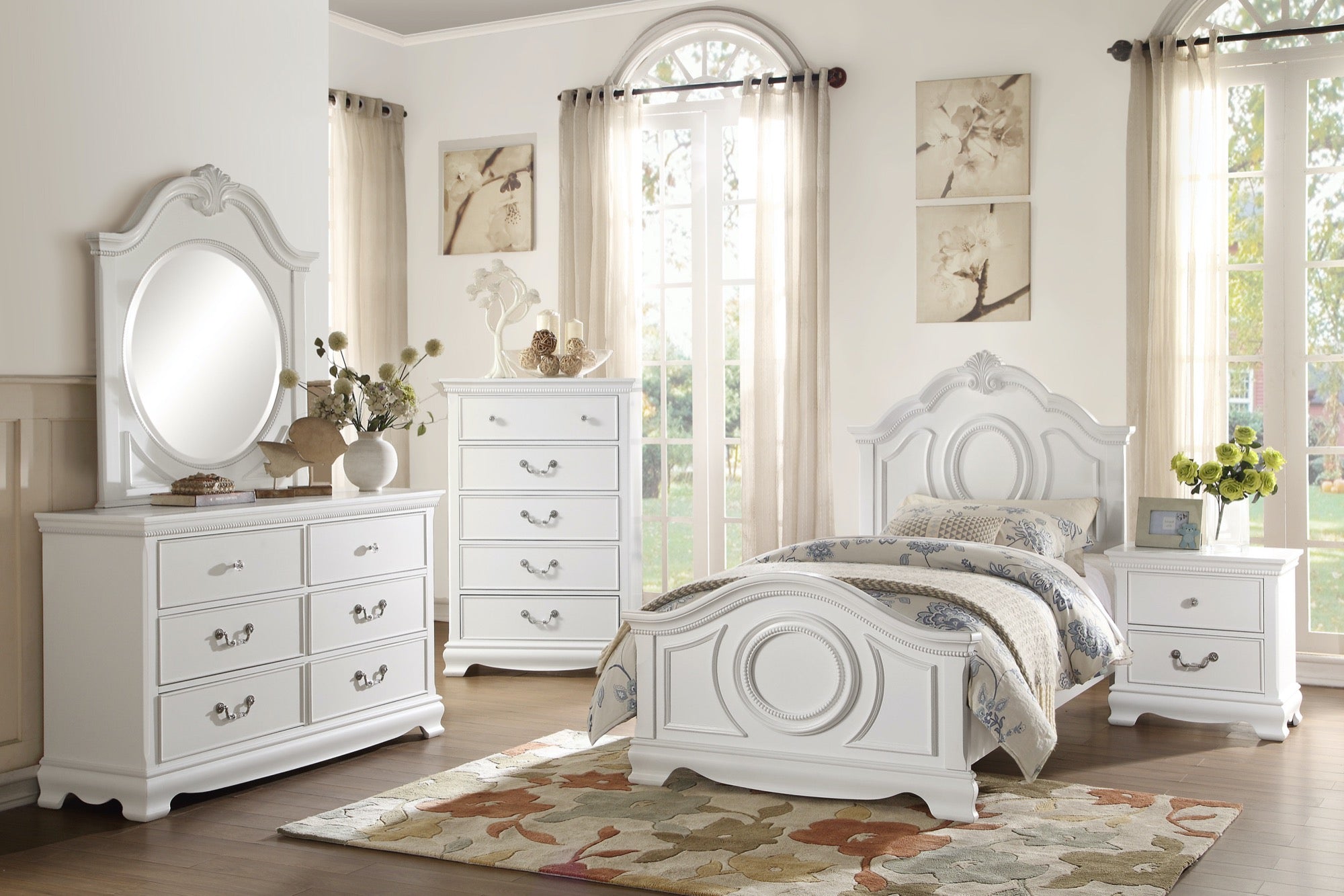 Lucida Full 5 Piece Bedroom Set - Adams Furniture