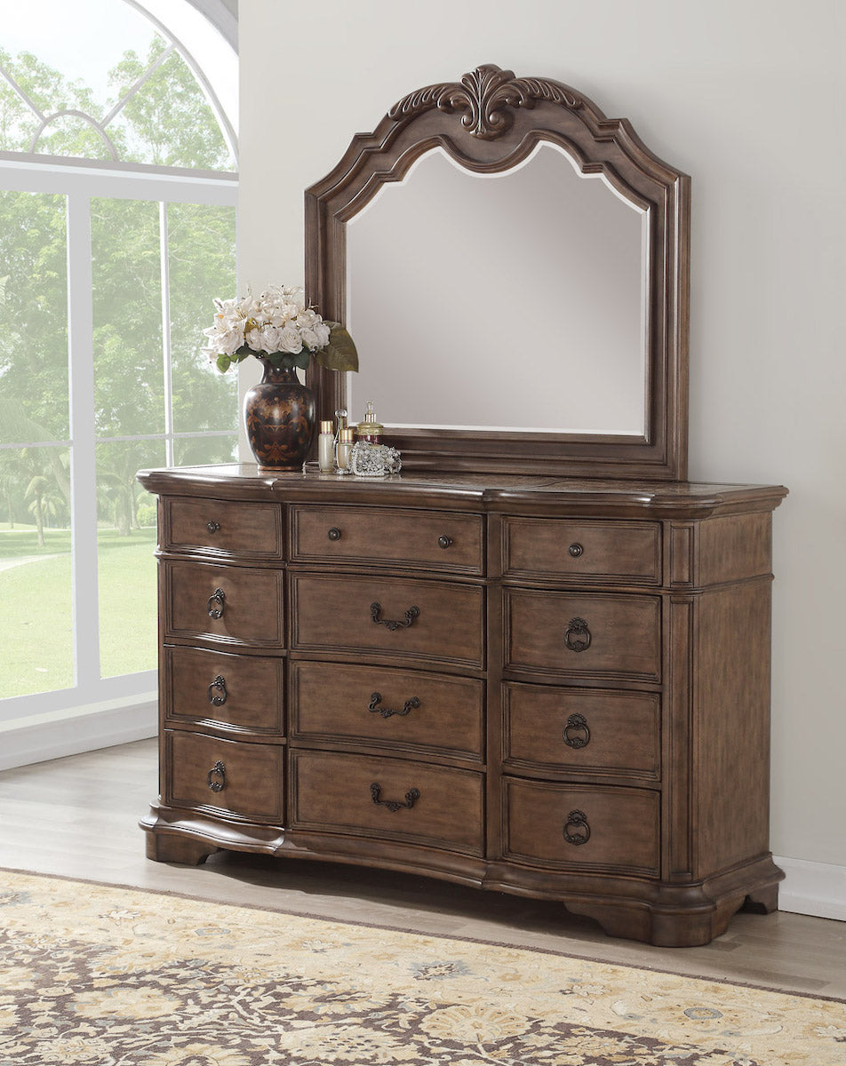 Tulsa Dresser & Mirror - Adams Furniture