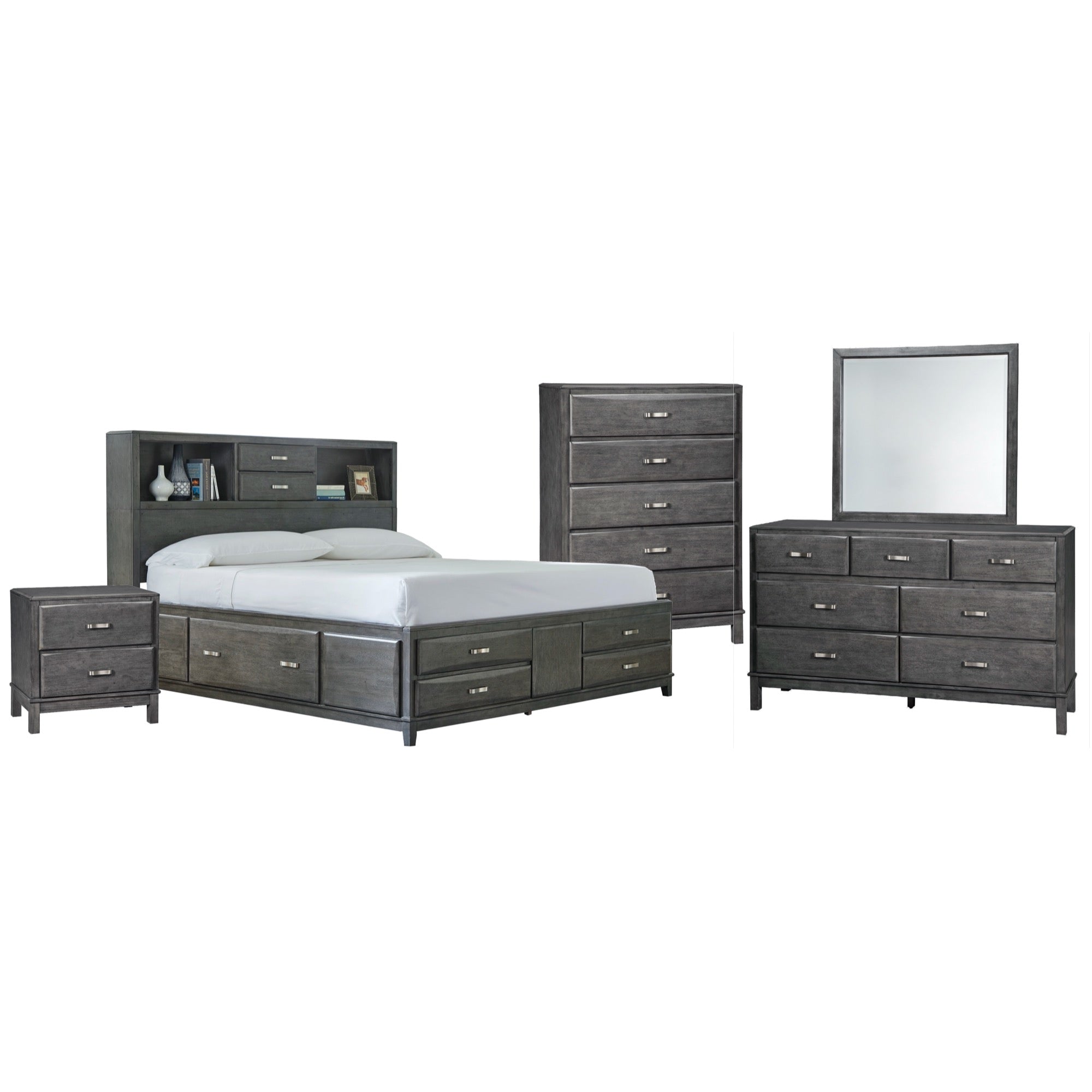 Caitbrook Queen 5 Piece Storage Bedroom Set - Adams Furniture